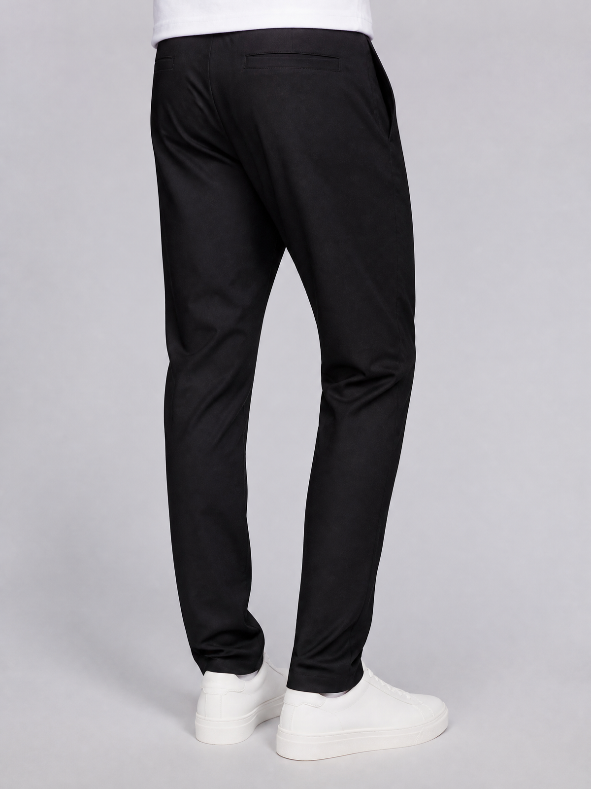 Men's Woven Blend Drawstring Straight Leg Trousers