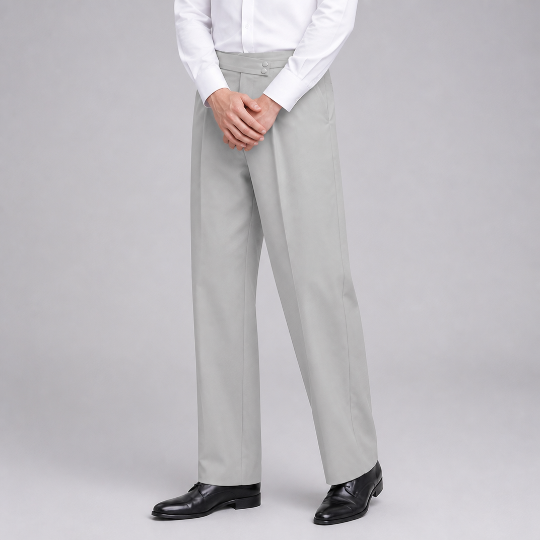 Men's Woven Blend Straight-Leg Tailored Trousers