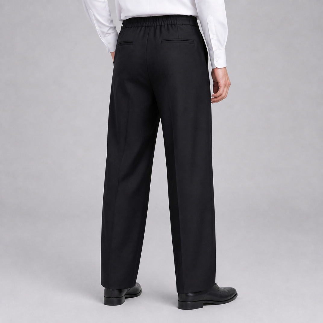 Men's Woven Blend Straight-Leg Tailored Trousers
