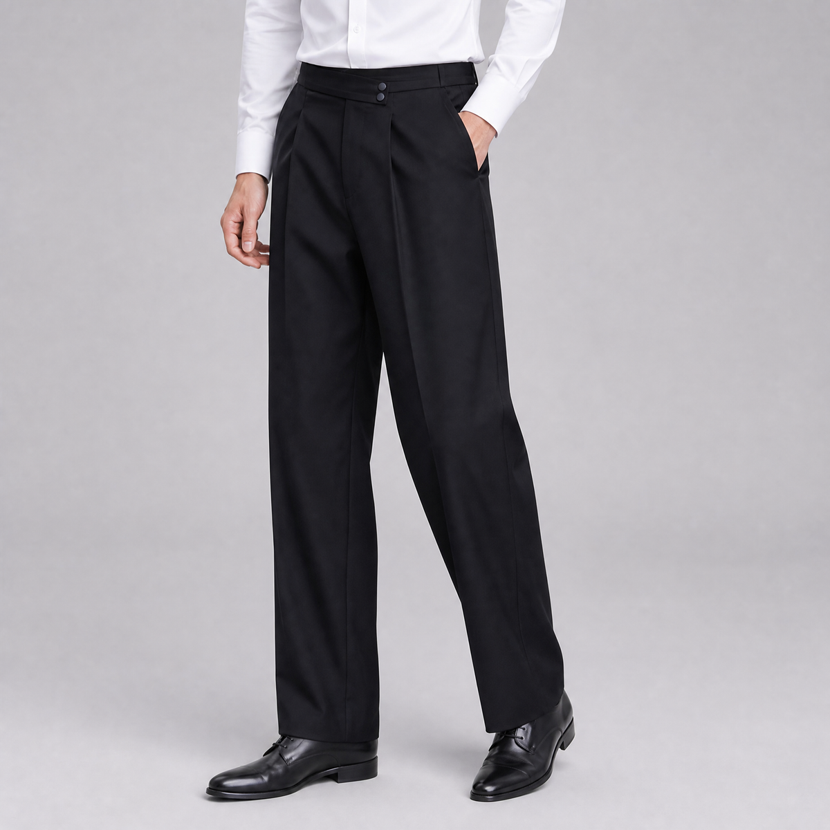 Men's Woven Blend Straight-Leg Tailored Trousers