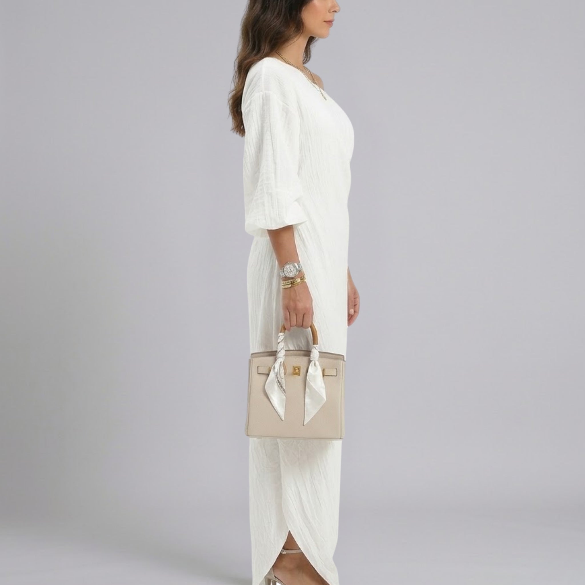 Women’s Asymmetric One-Shoulder Spring Maxi Dress