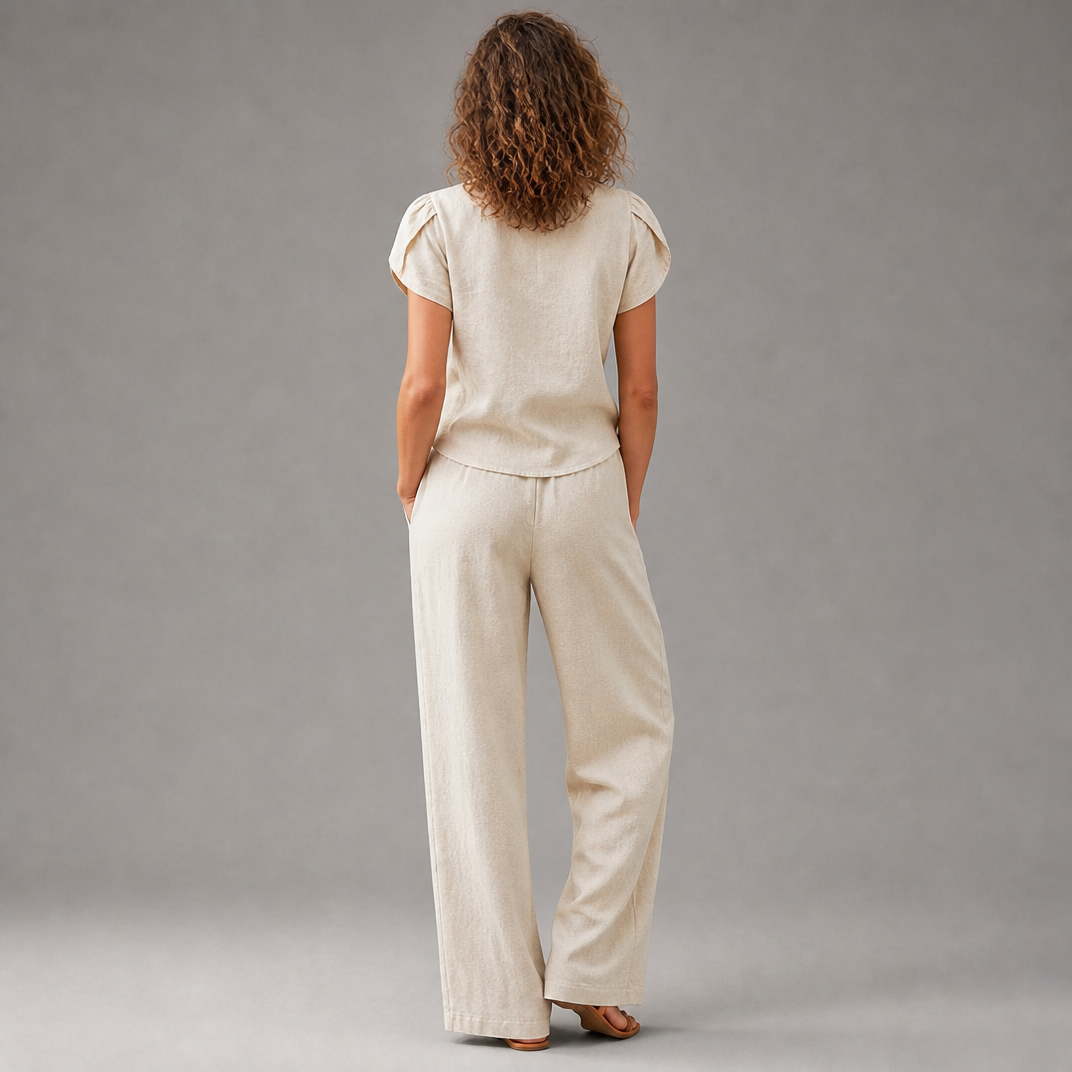 Women’s Asymmetrical Cold-Shoulder Blouse with Smooth-Finish Silhouette