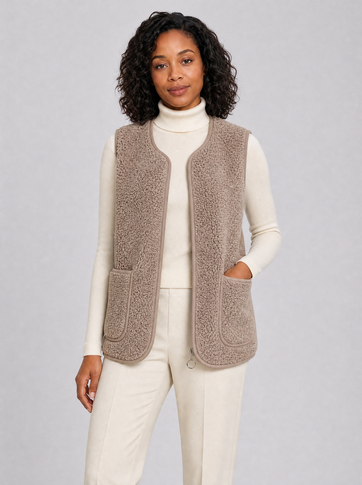 Women's Borg Fleece Relaxed Pocket Gilet - product view 6