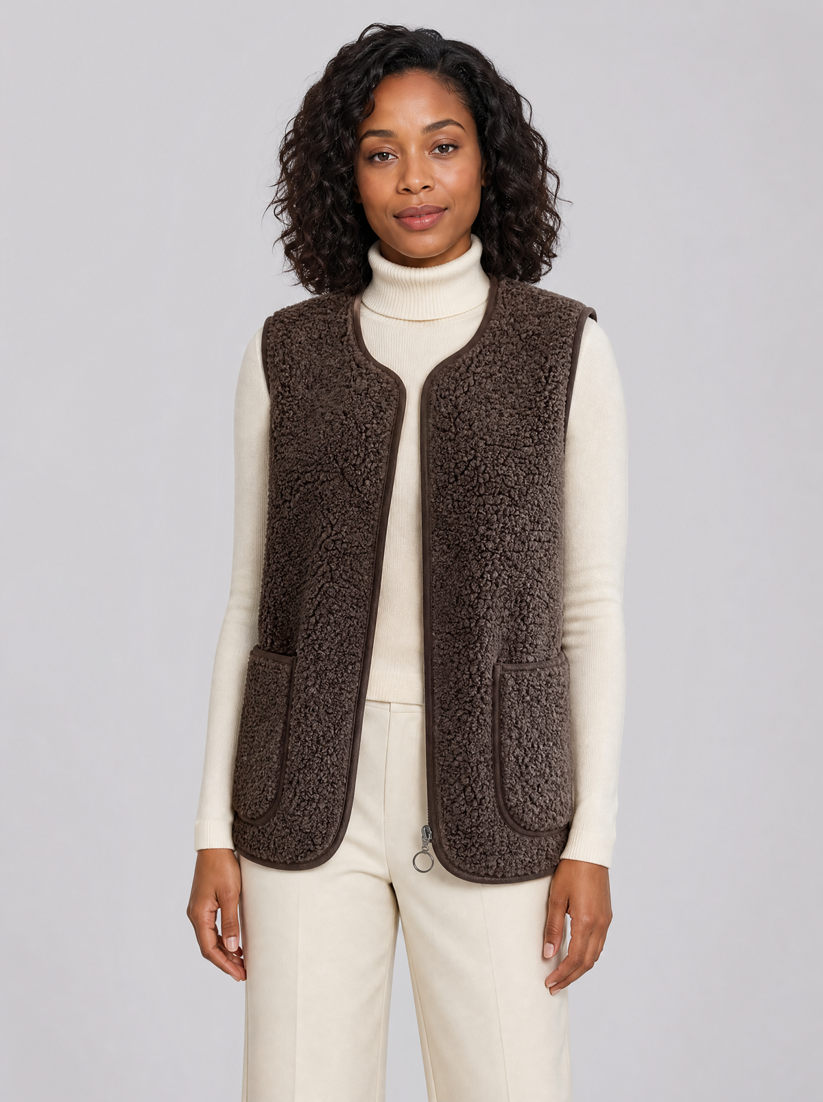 Women's Borg Fleece Relaxed Pocket Gilet - product view 3