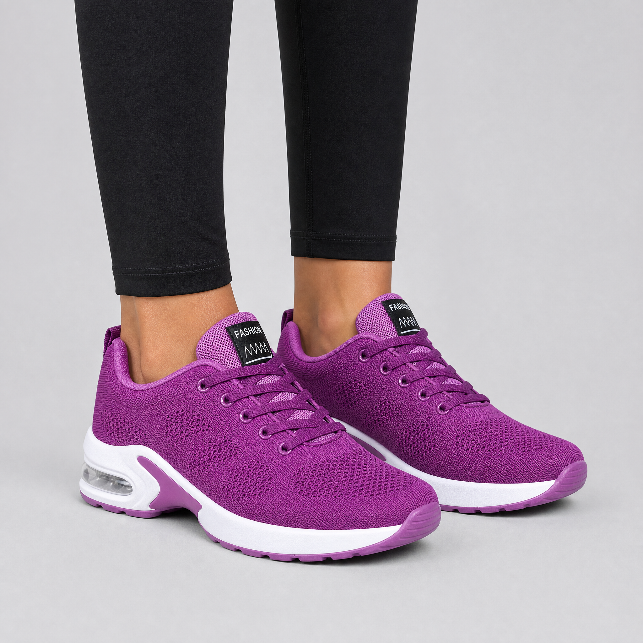 Women's Red Mesh Trainers – Air Cushion Comfort