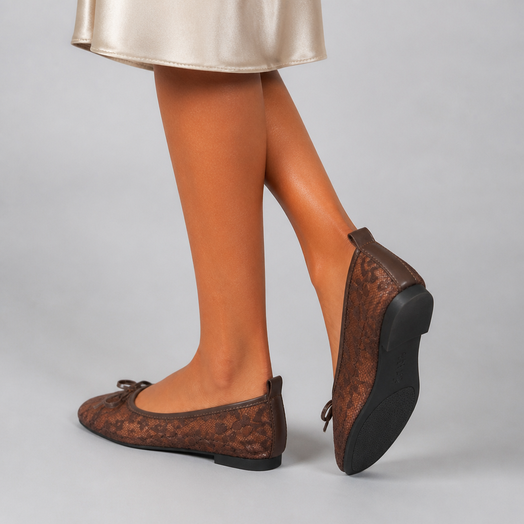 Women's Brown Ballet Flats – Wedding Guest Occasion Shoes