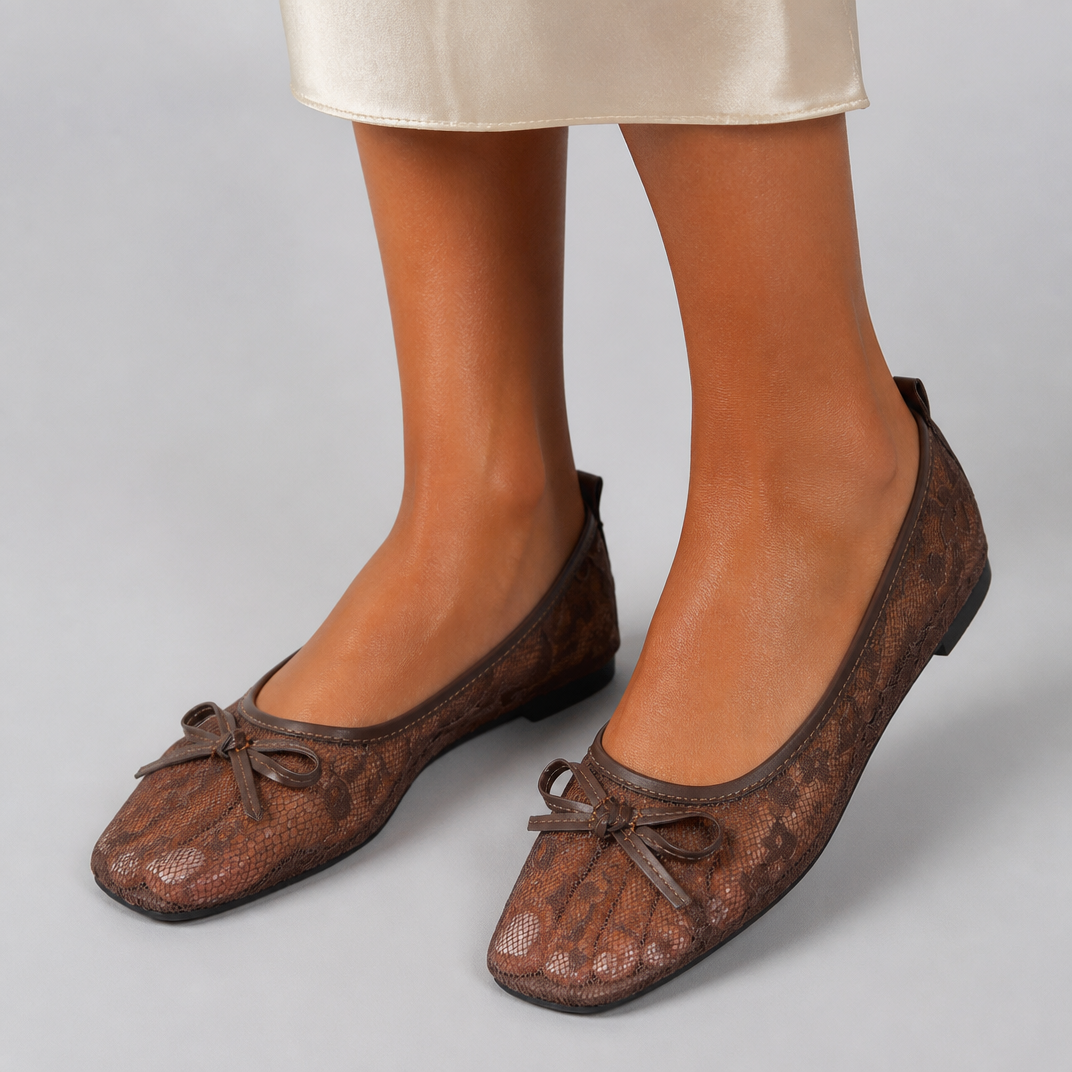 Women's Brown Ballet Flats – Wedding Guest Occasion Shoes