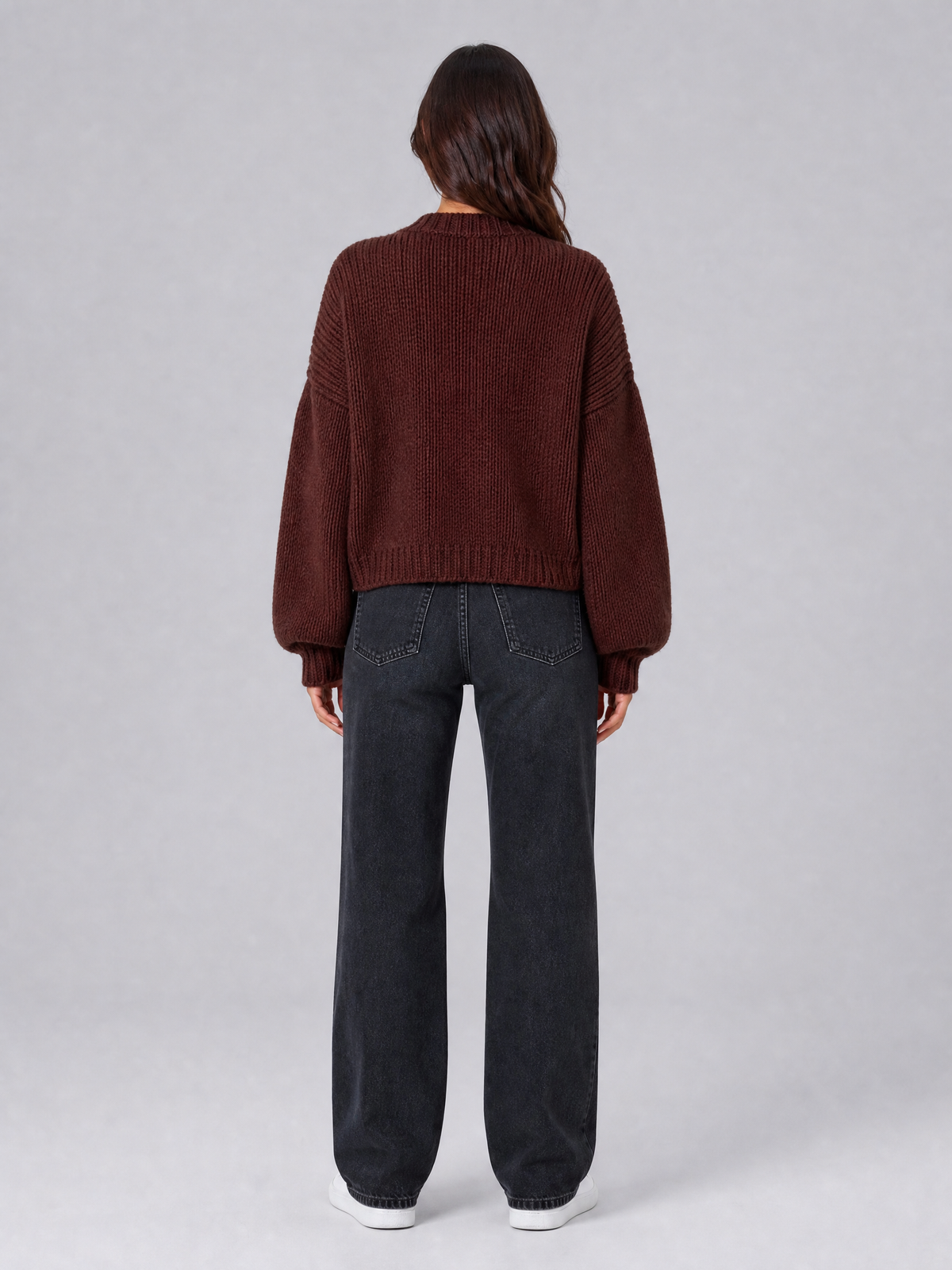 Women's Chunky Knit Gingerbread Relaxed Open Front Cardigan