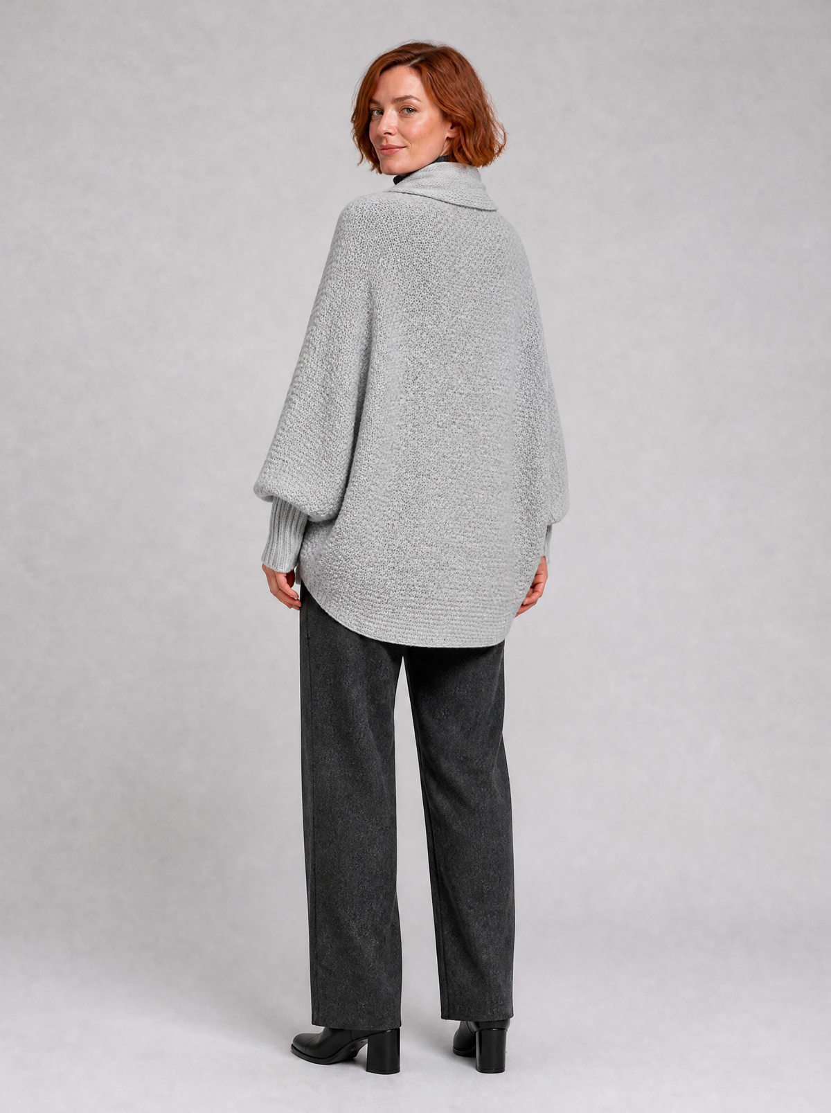 Women's Chunky Rib Open Front Pockets Relaxed Cardigan - product view 2