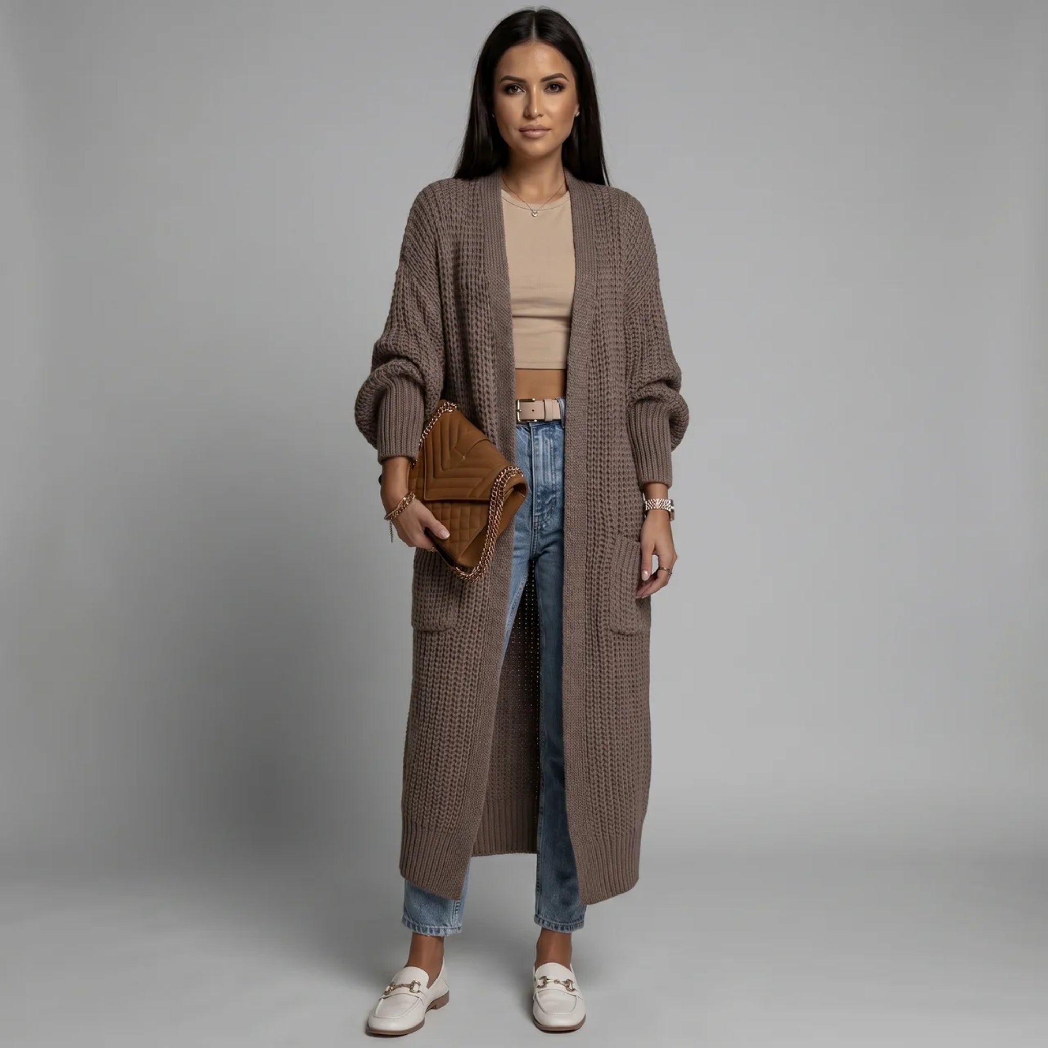 Women’s Chunky Ribbed Long Cardigan