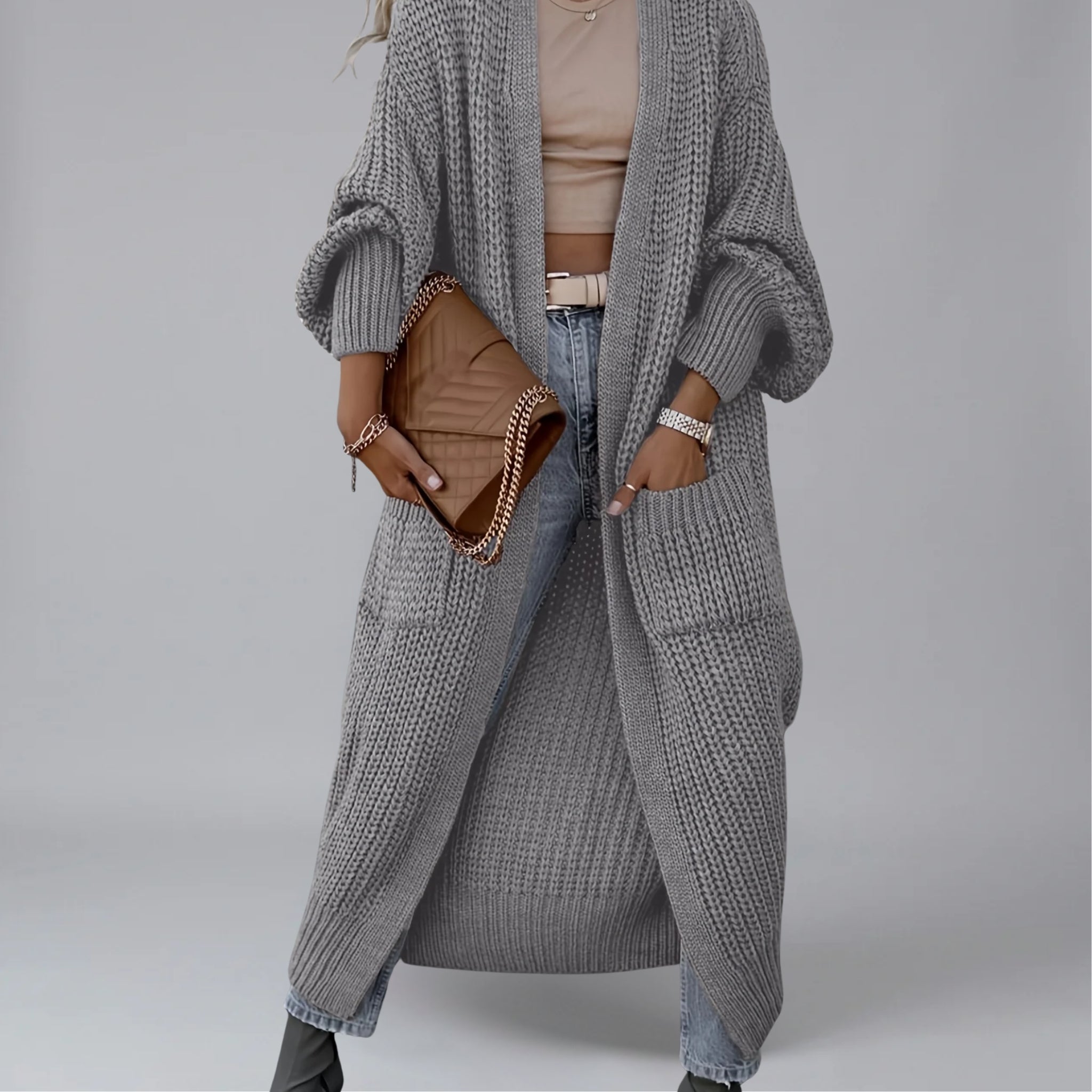Women’s Chunky Ribbed Long Cardigan