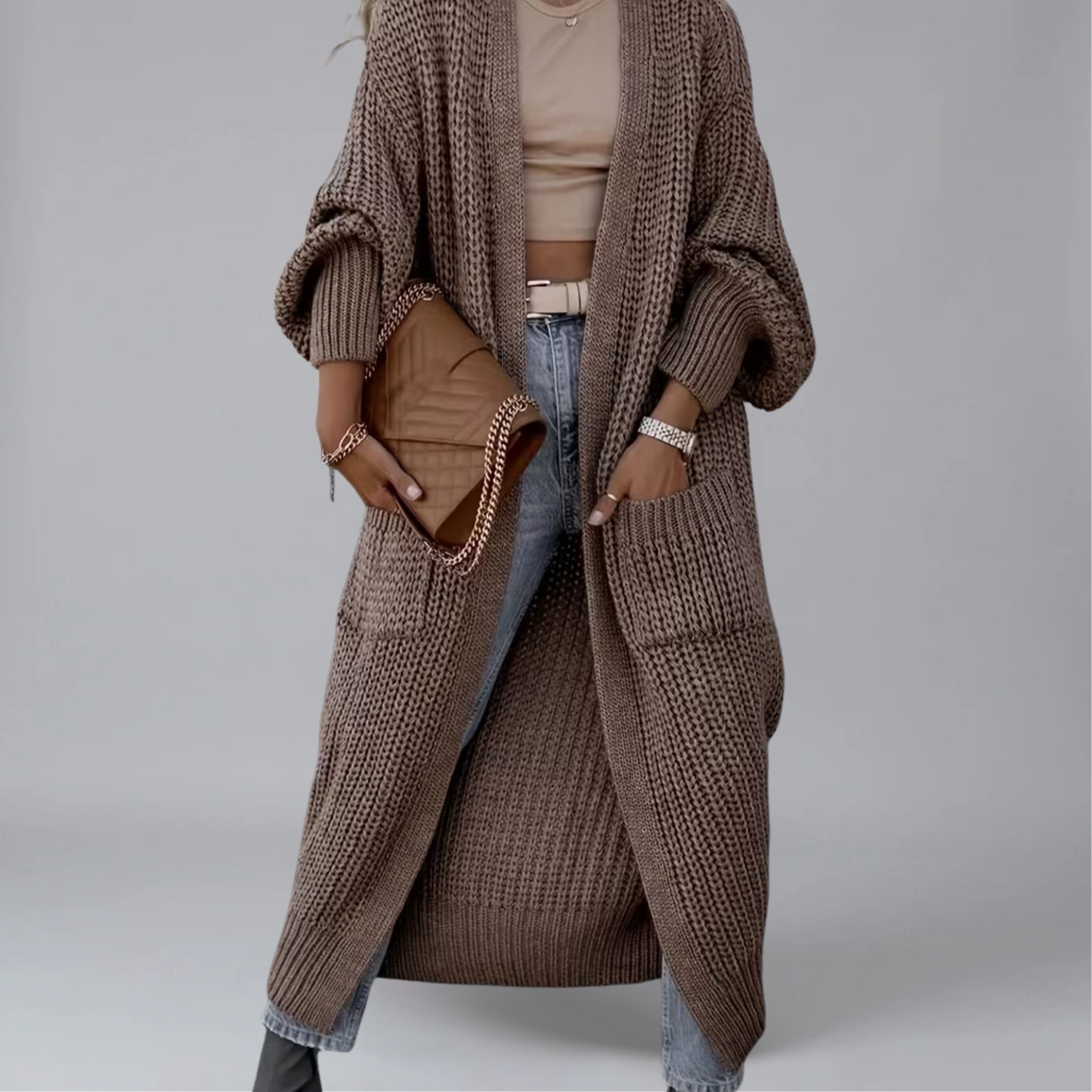 Women’s Chunky Ribbed Long Cardigan