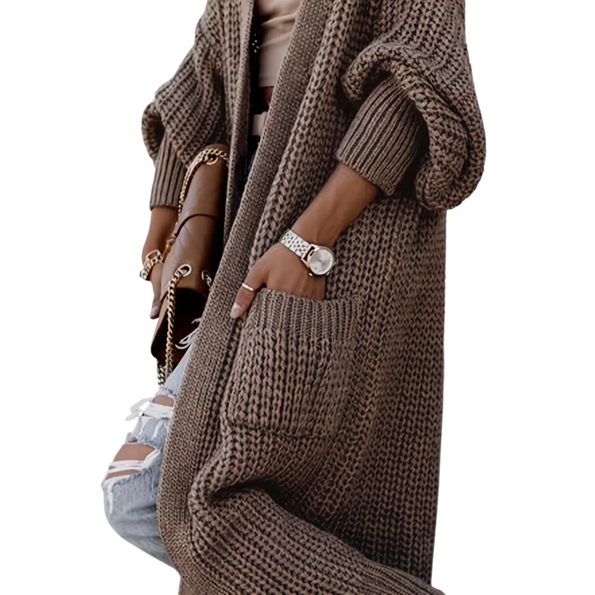 Women’s Chunky Ribbed Long Cardigan