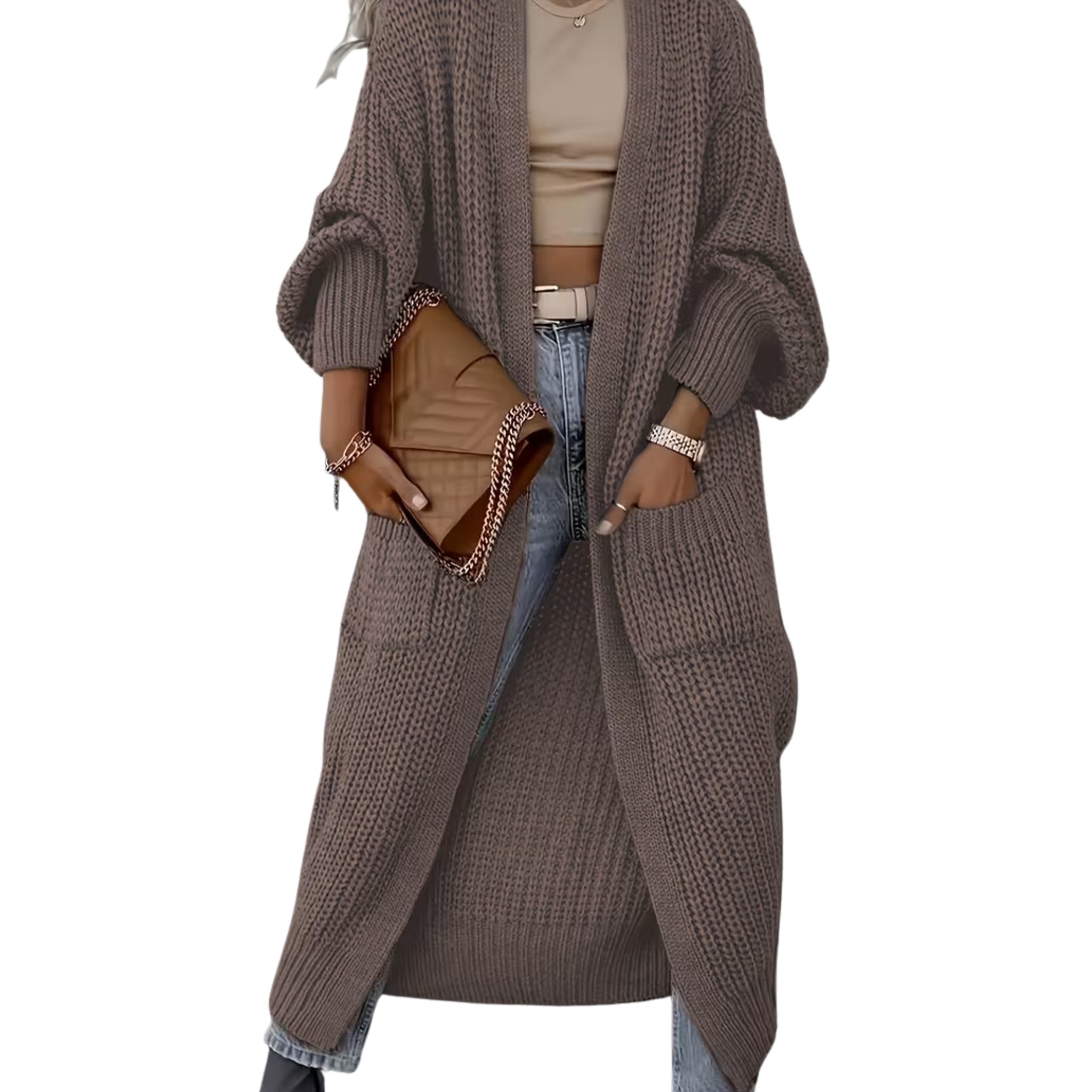 Women’s Chunky Ribbed Long Cardigan