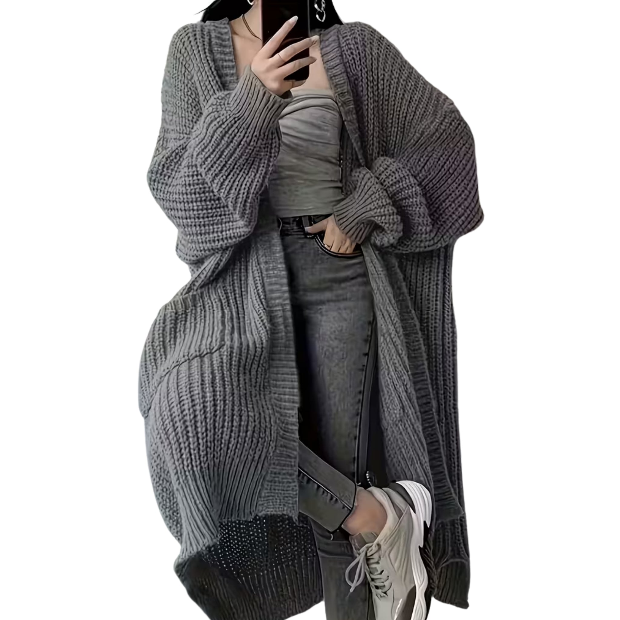 Women’s Chunky Ribbed Long Cardigan