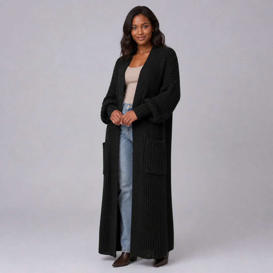 Women’s Chunky Ribbed Long Cardigan