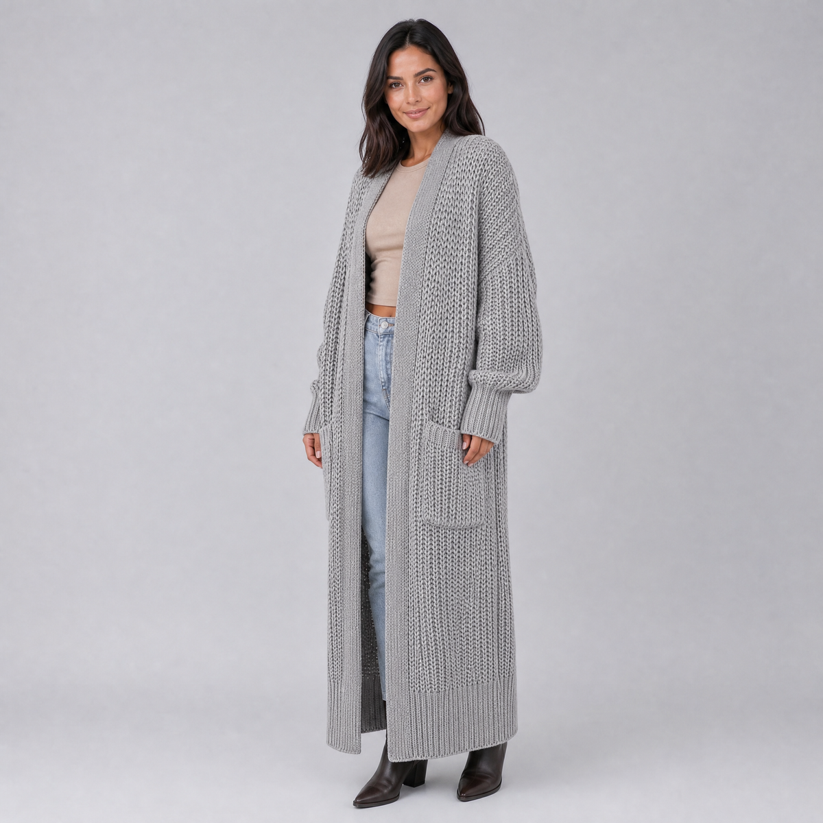 Women’s Chunky Ribbed Long Cardigan
