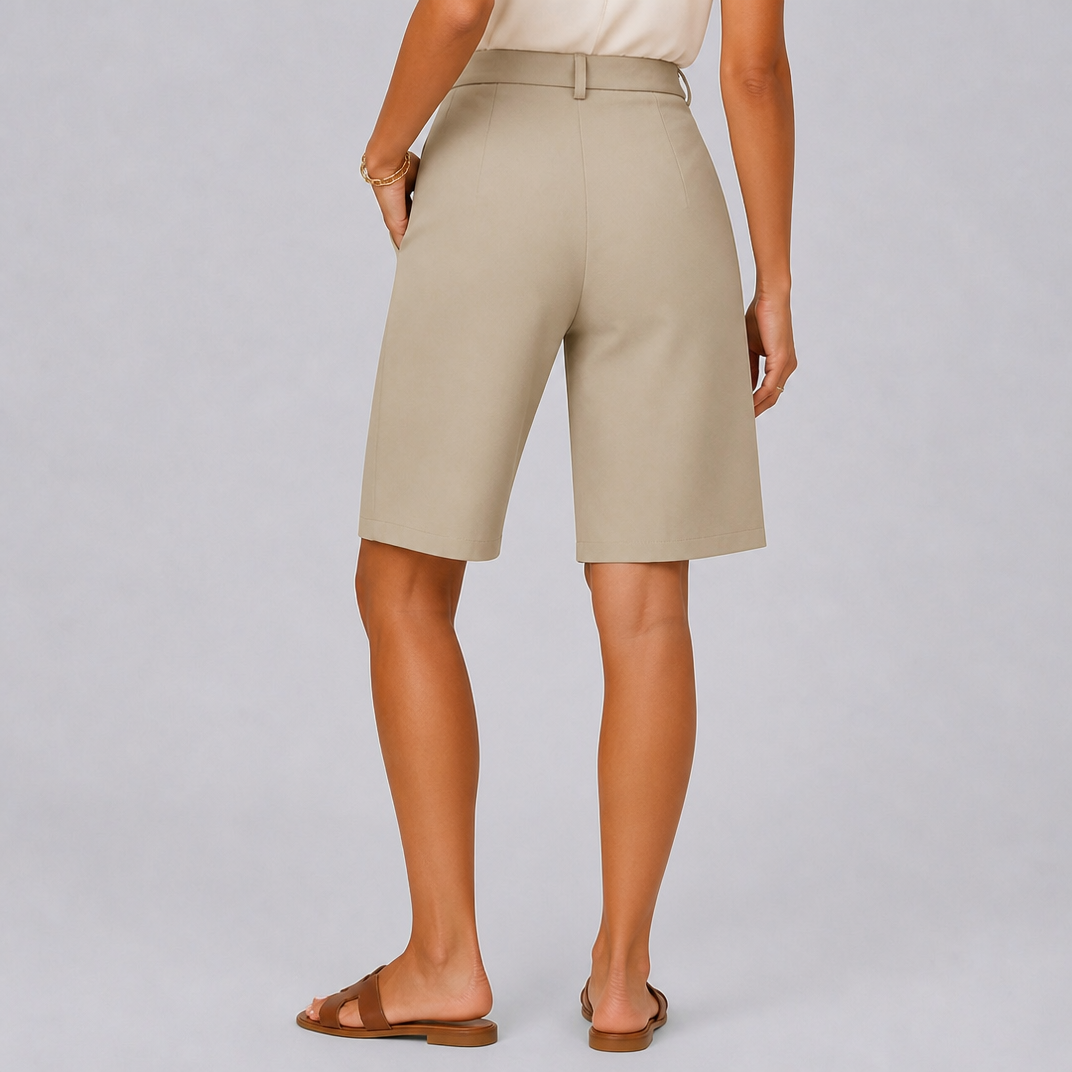 Women's Classic Green Bermuda Shorts – Tailored Women's Shorts