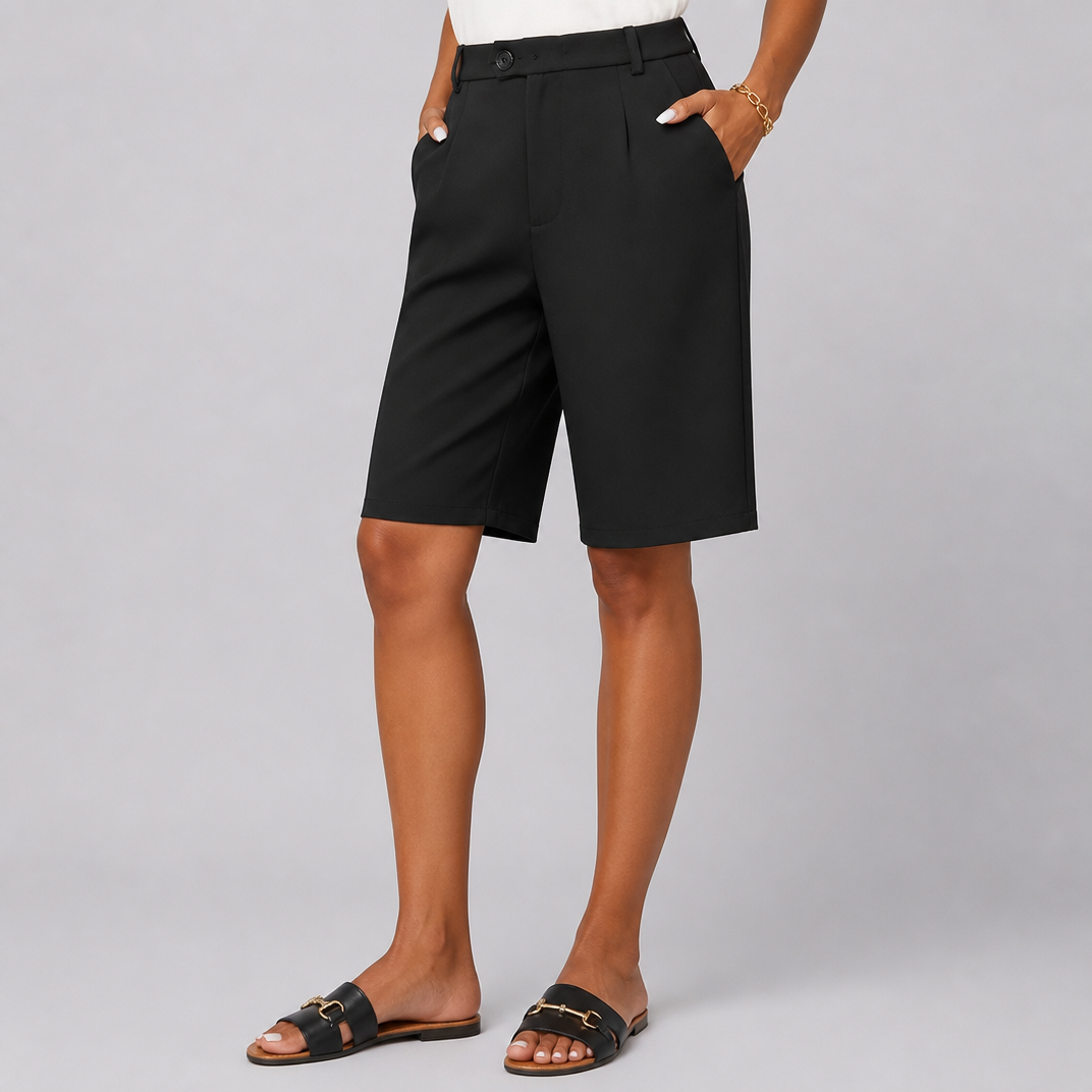 Women's Classic Green Bermuda Shorts – Tailored Women's Shorts