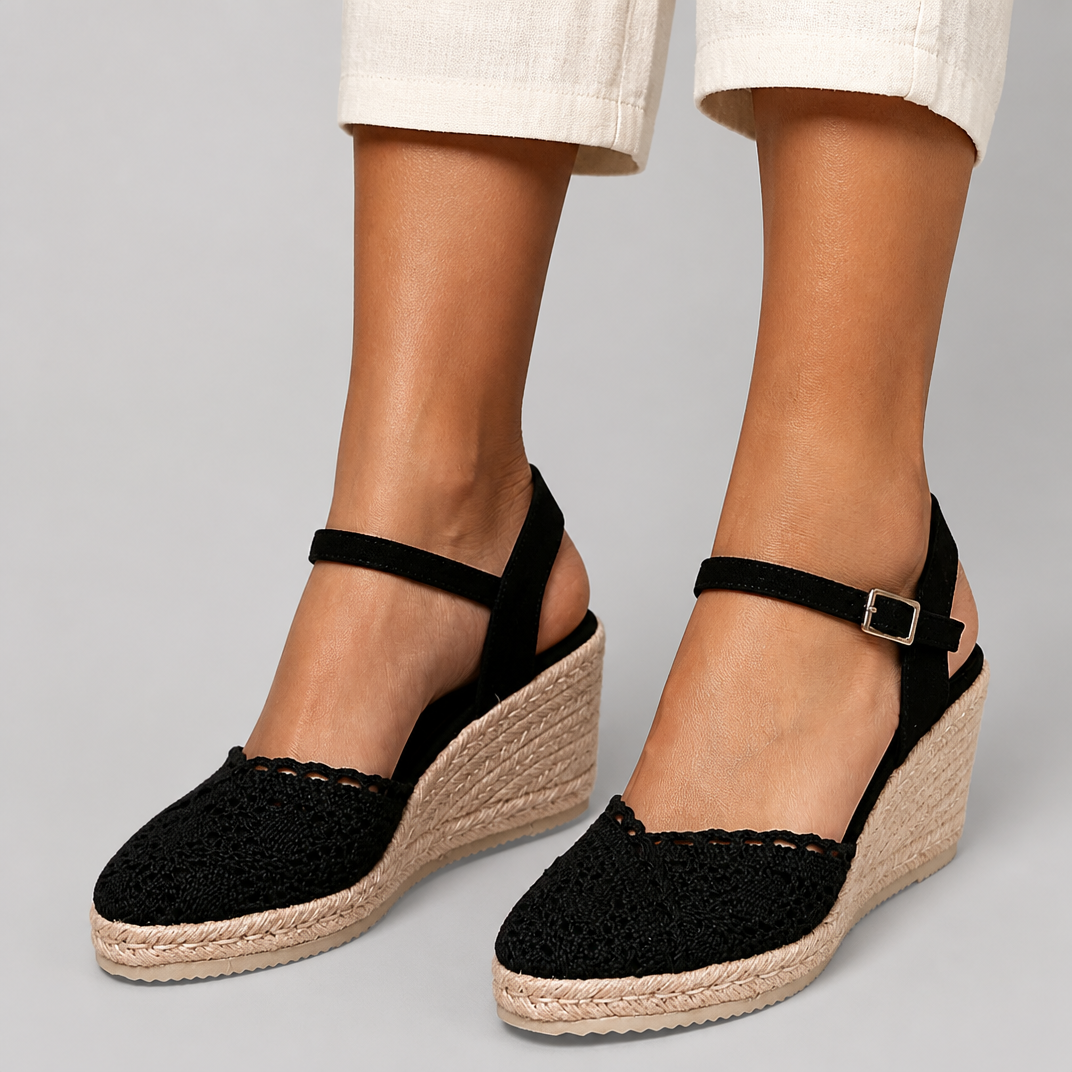 Women’s Crochet Espadrille Wedge Sandals