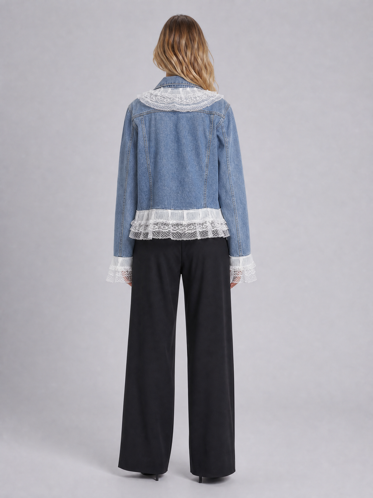 Women's Denim Embellished Jacket Regular Fit
