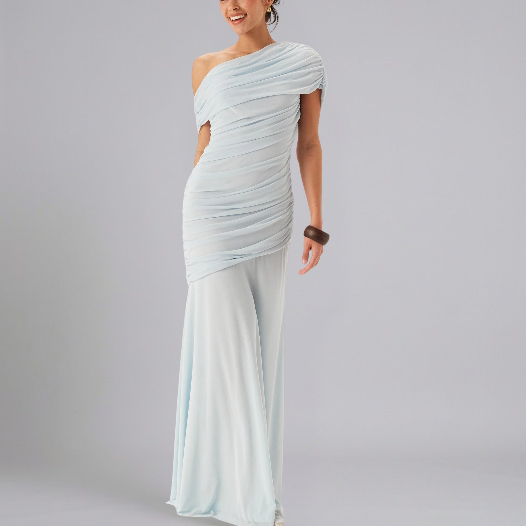 Women’s Draped Off-Shoulder Maxi Dress