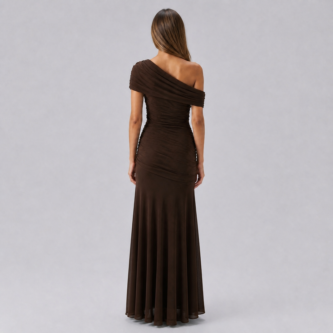 Women’s Draped Off-Shoulder Maxi Dress