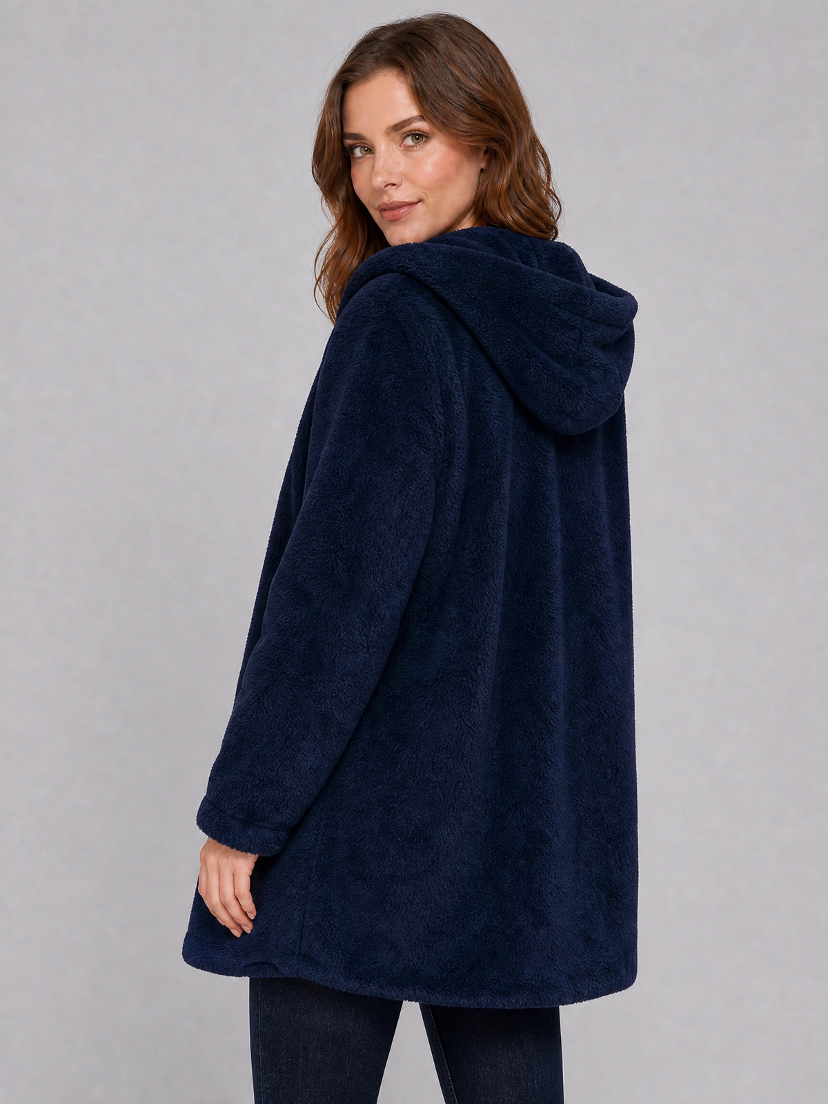 Women's Faux Fur Hooded Single Breasted Coat Tailored Fit