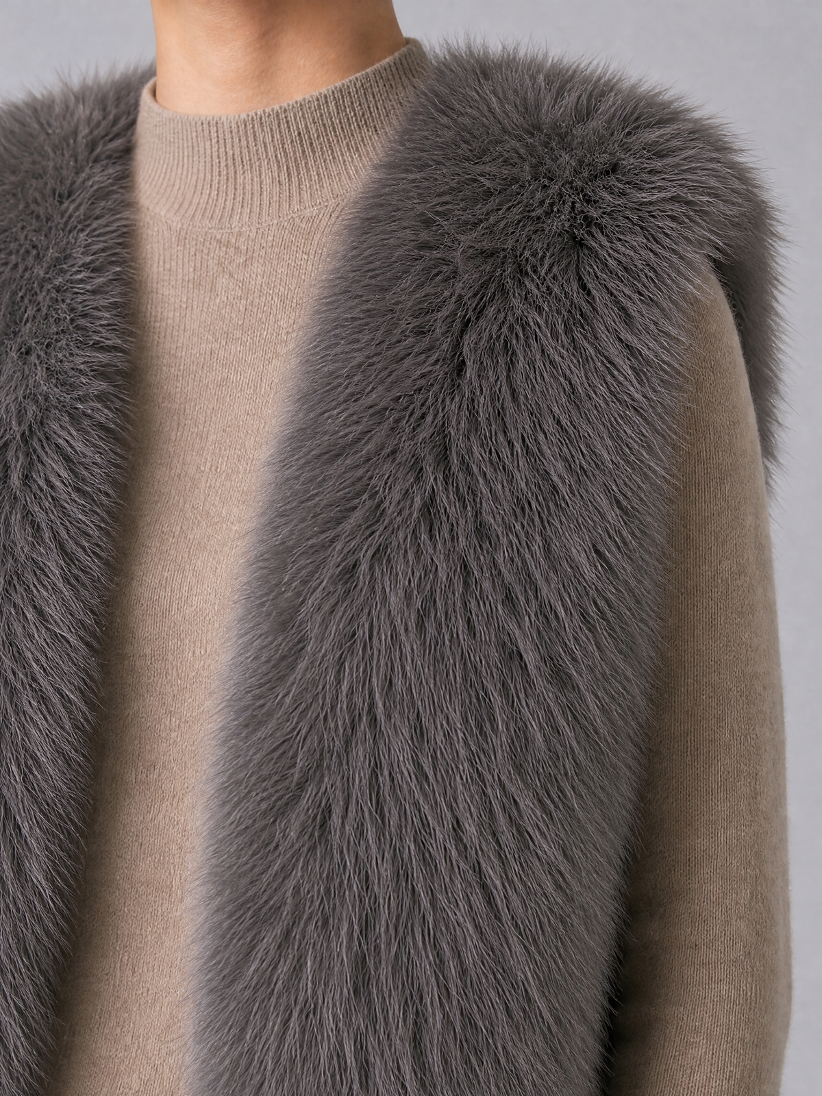 Women's Faux Fur Sleeveless Gilet Tailored Fit