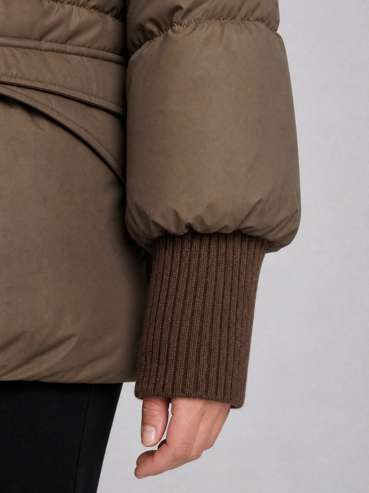 Women's Faux Fur Trim Olive Quilted Padded Jacket Relaxed Fit