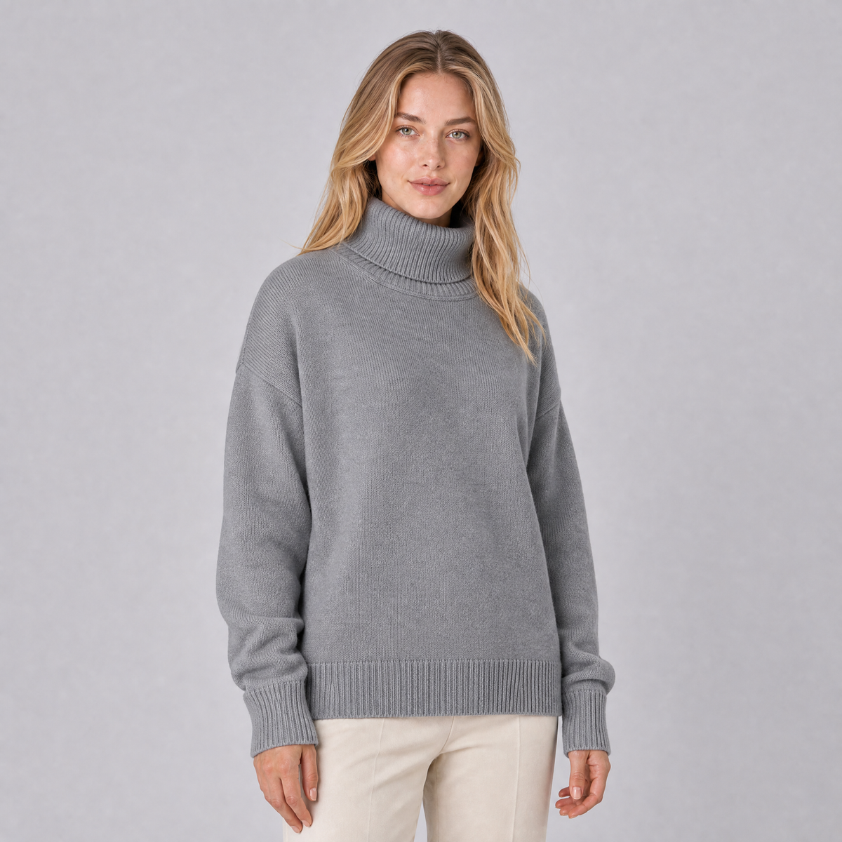 Women's Fine Knit Roll Neck Jumper
