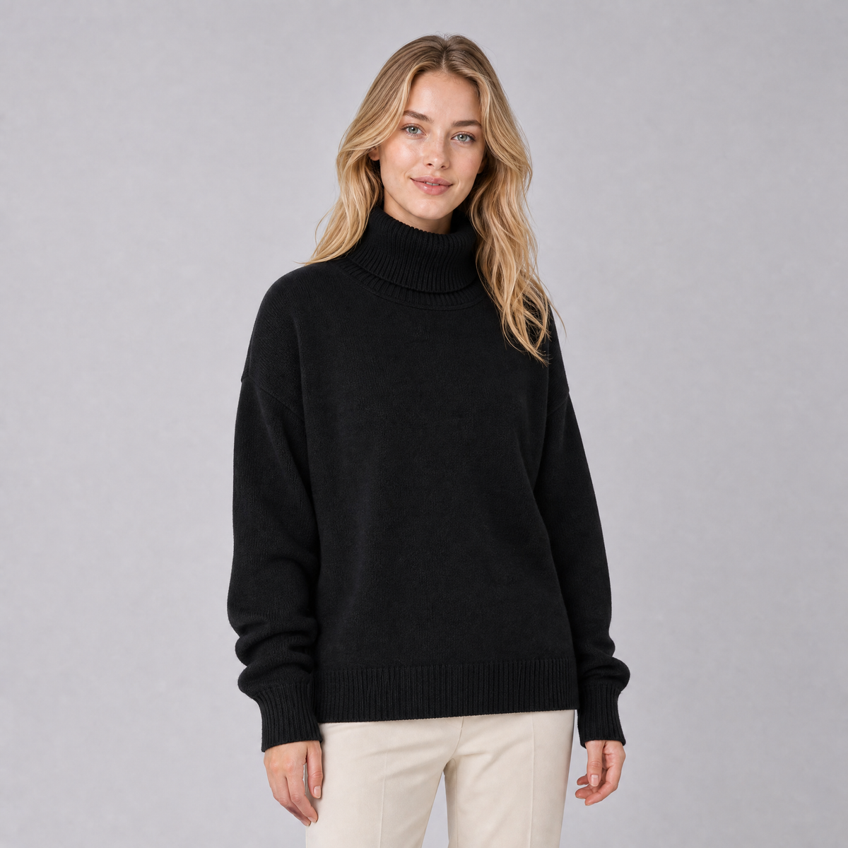 Women's Fine Knit Roll Neck Jumper