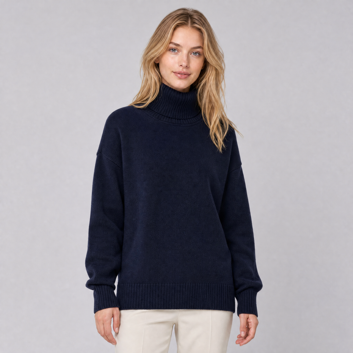 Women's Fine Knit Roll Neck Jumper