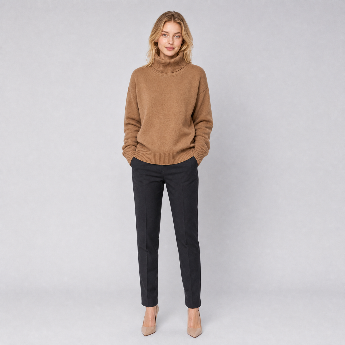 Women's Fine Knit Roll Neck Jumper