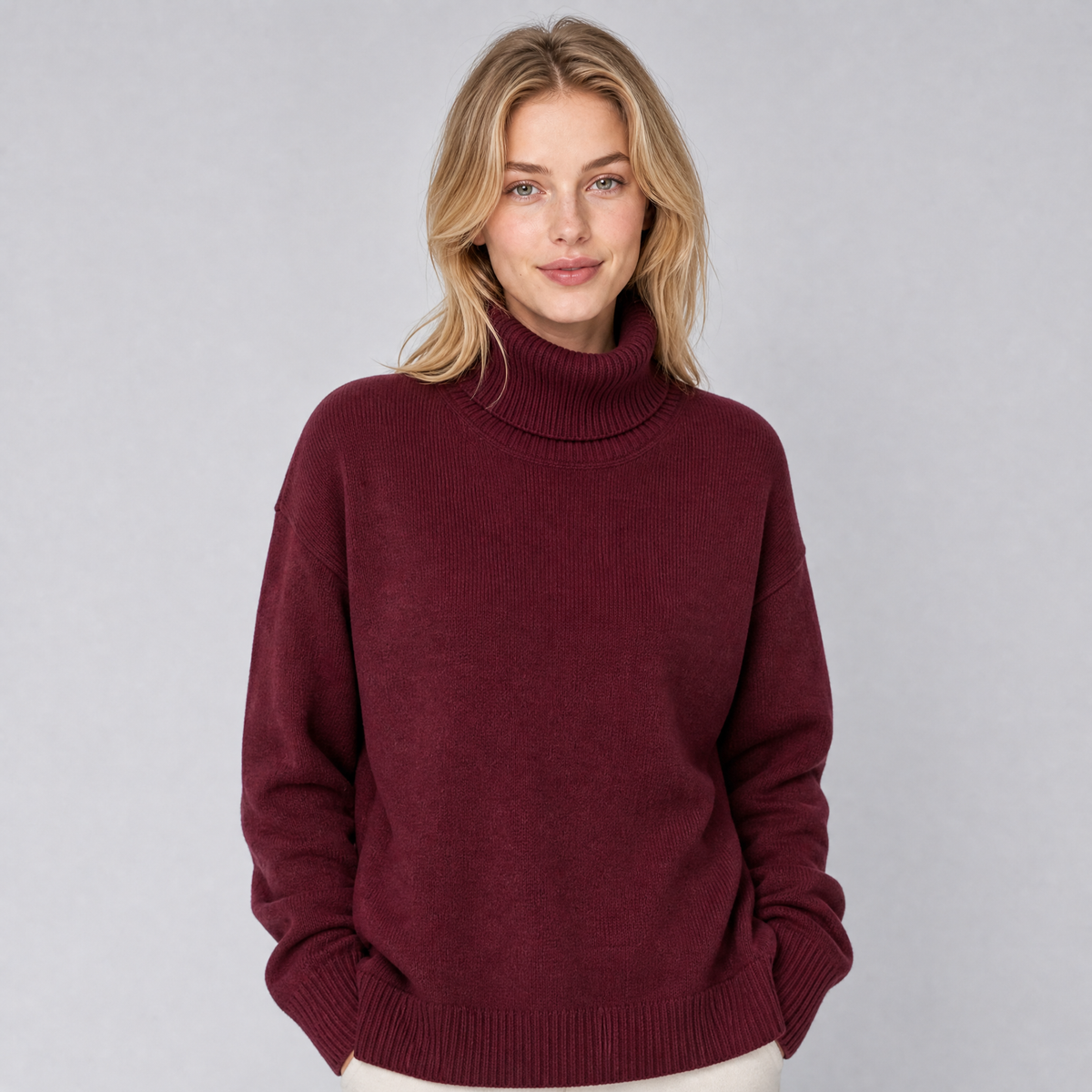 Women's Fine Knit Roll Neck Jumper