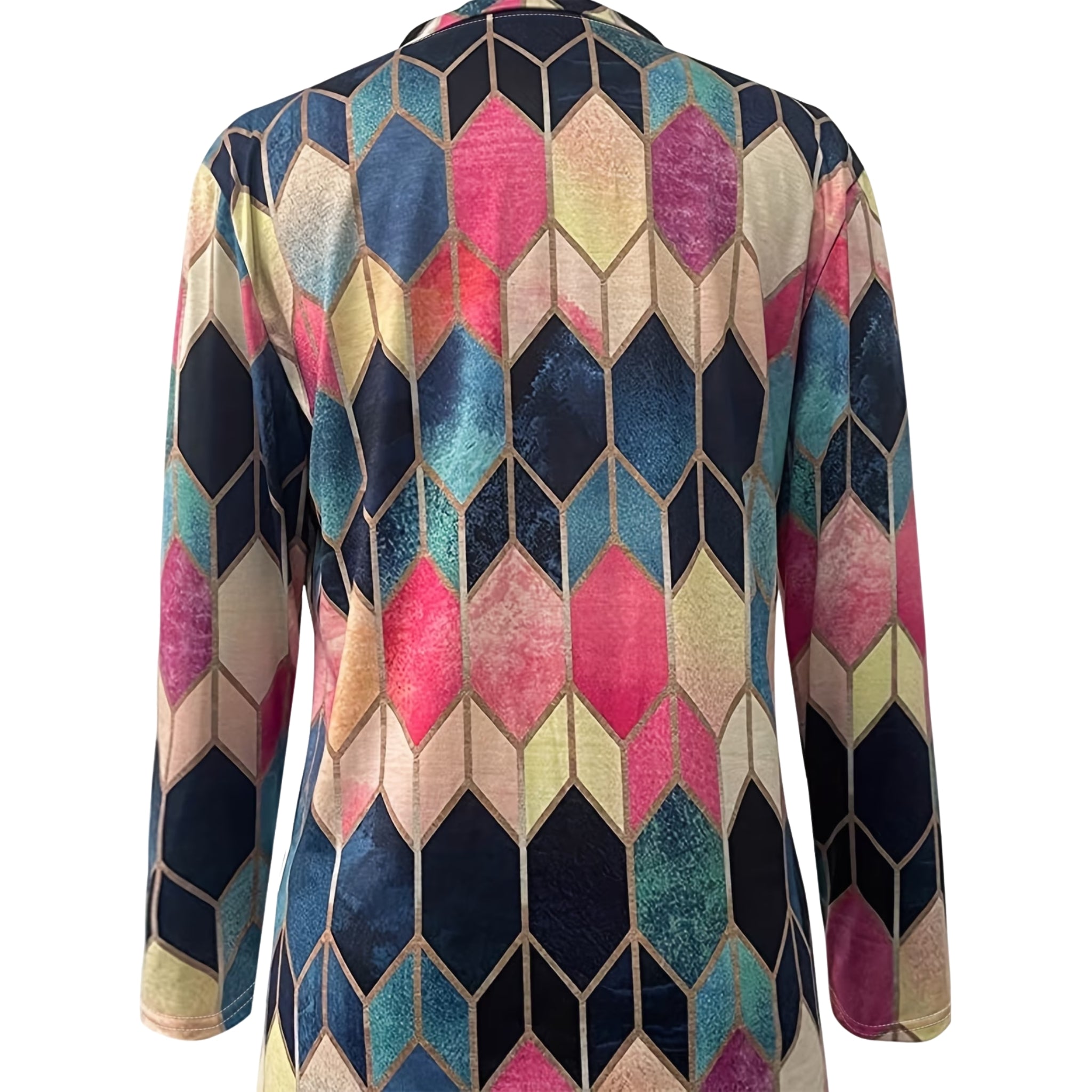 Women’s Geometric Quarter-Zip Blouse