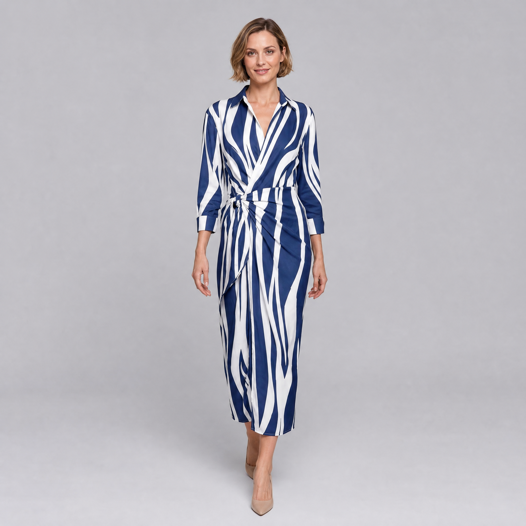 Women’s Geometric Wrap Maxi Dress