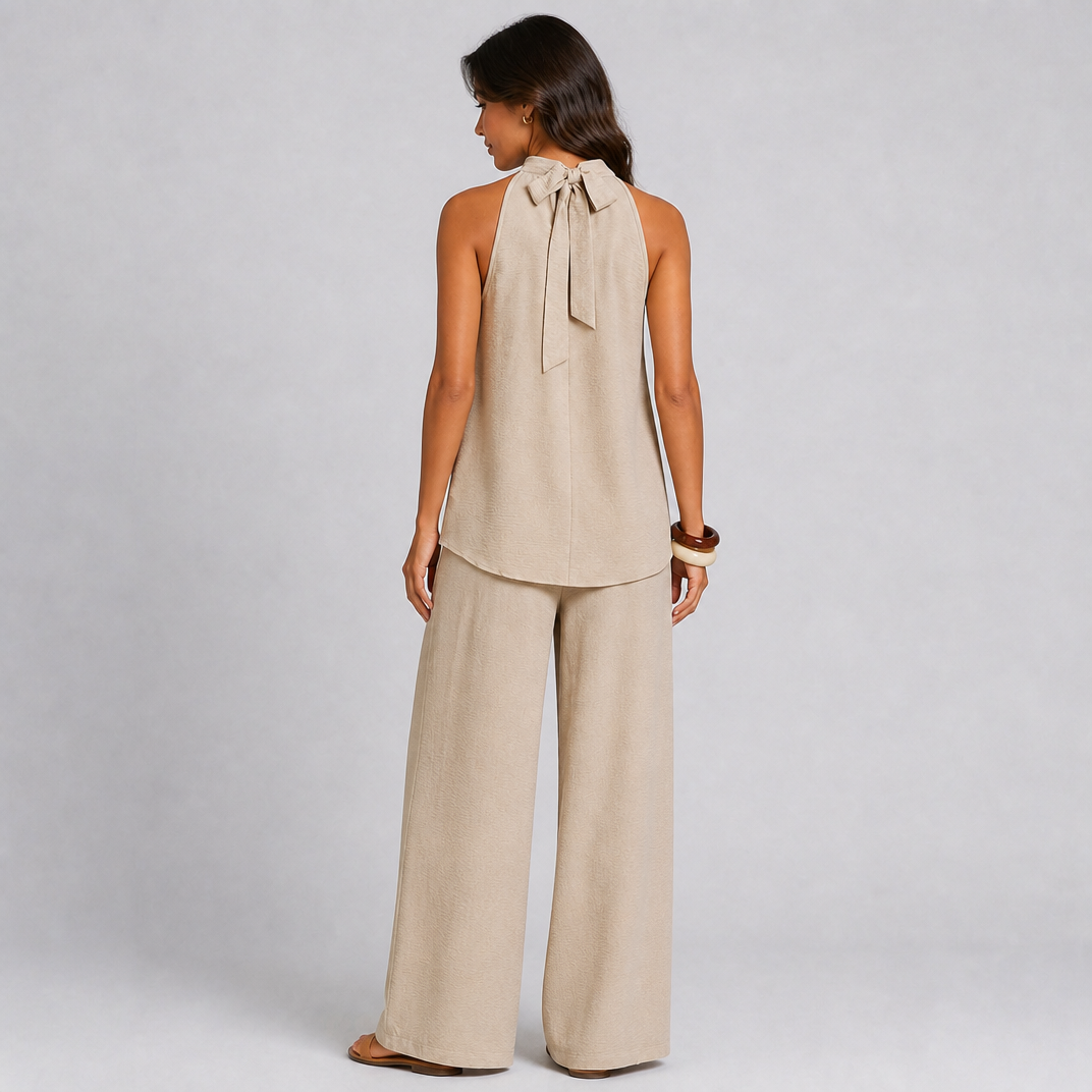 Women's Halterneck Co-ord Set – Matching Set Women