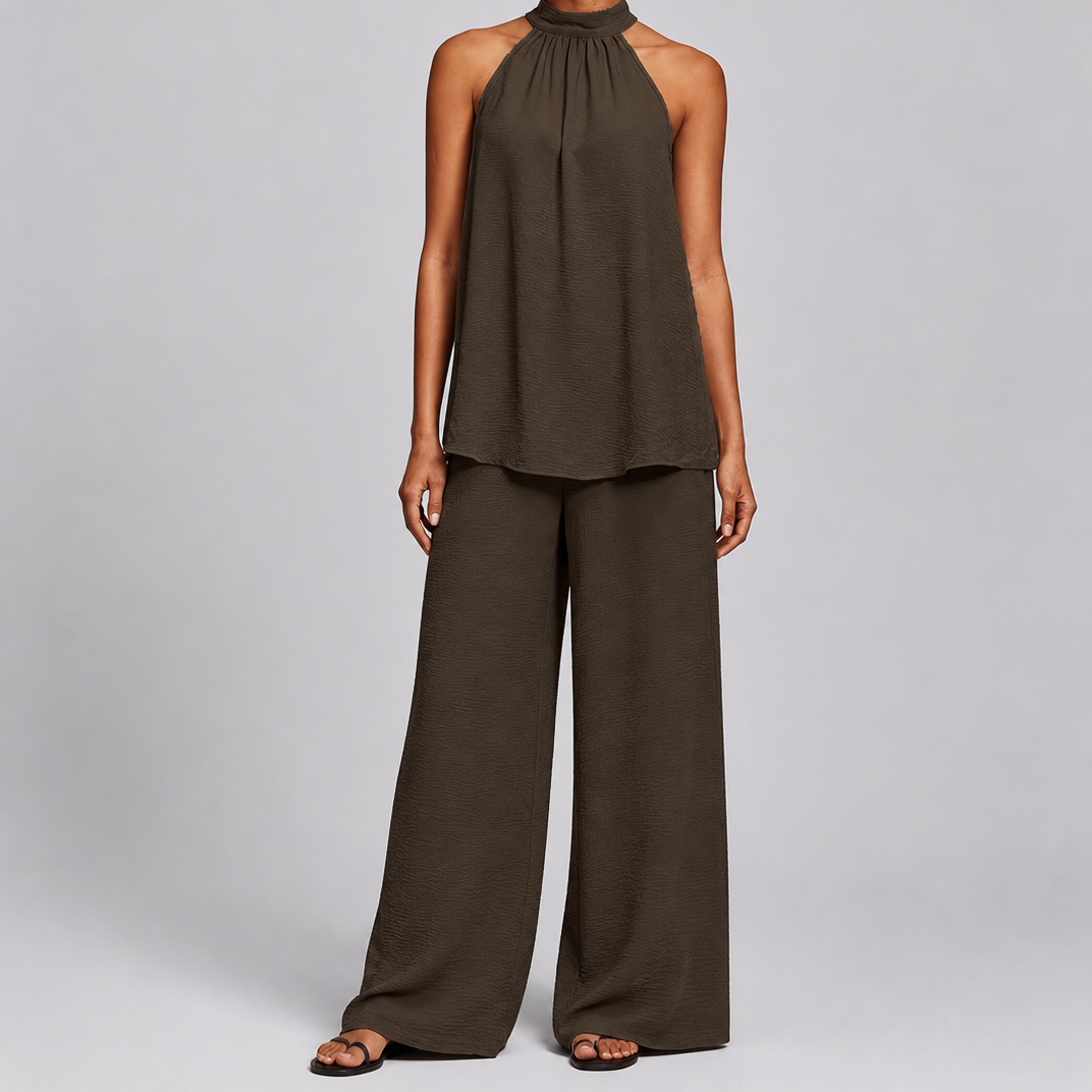 Women's Halterneck Co-ord Set – Matching Set Women