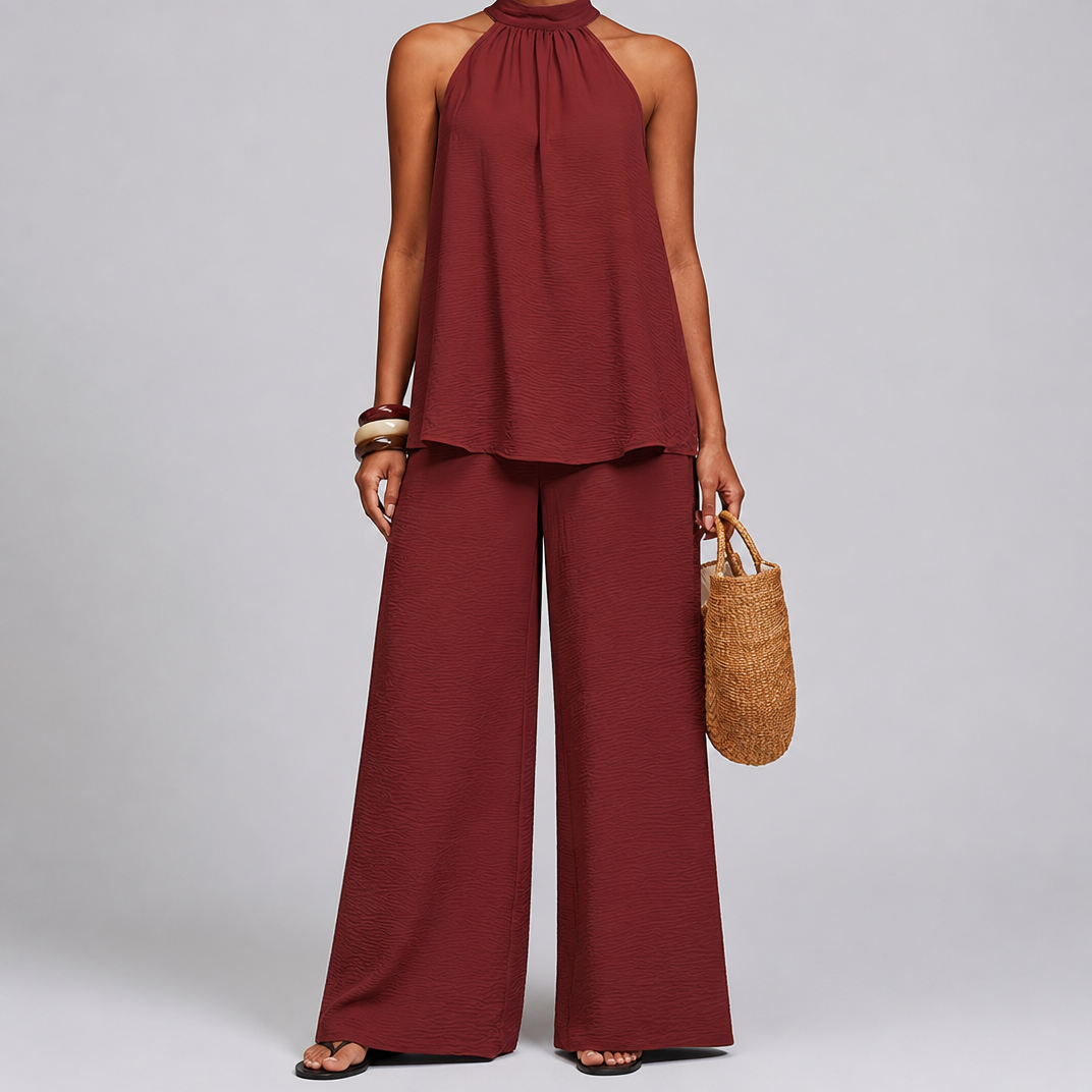 Women's Halterneck Co-ord Set – Matching Set Women