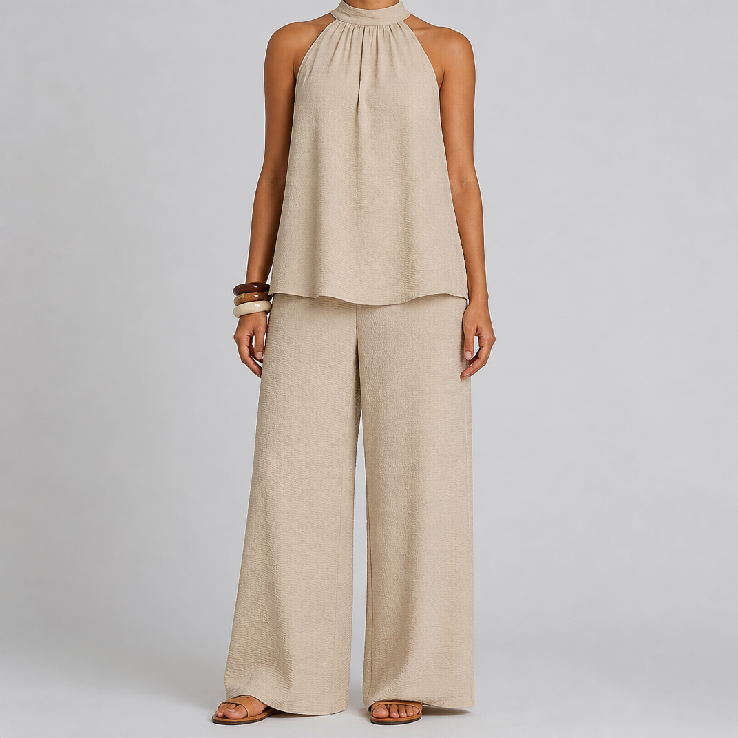 Women's Halterneck Co-ord Set – Matching Set Women