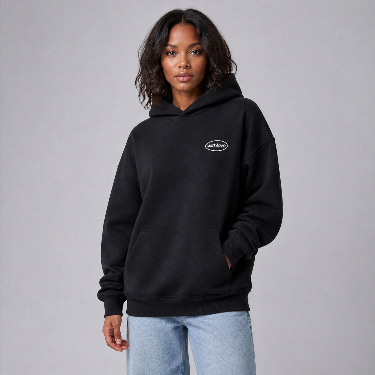 Women's Heavy Cotton Oversized Logo Hoodie