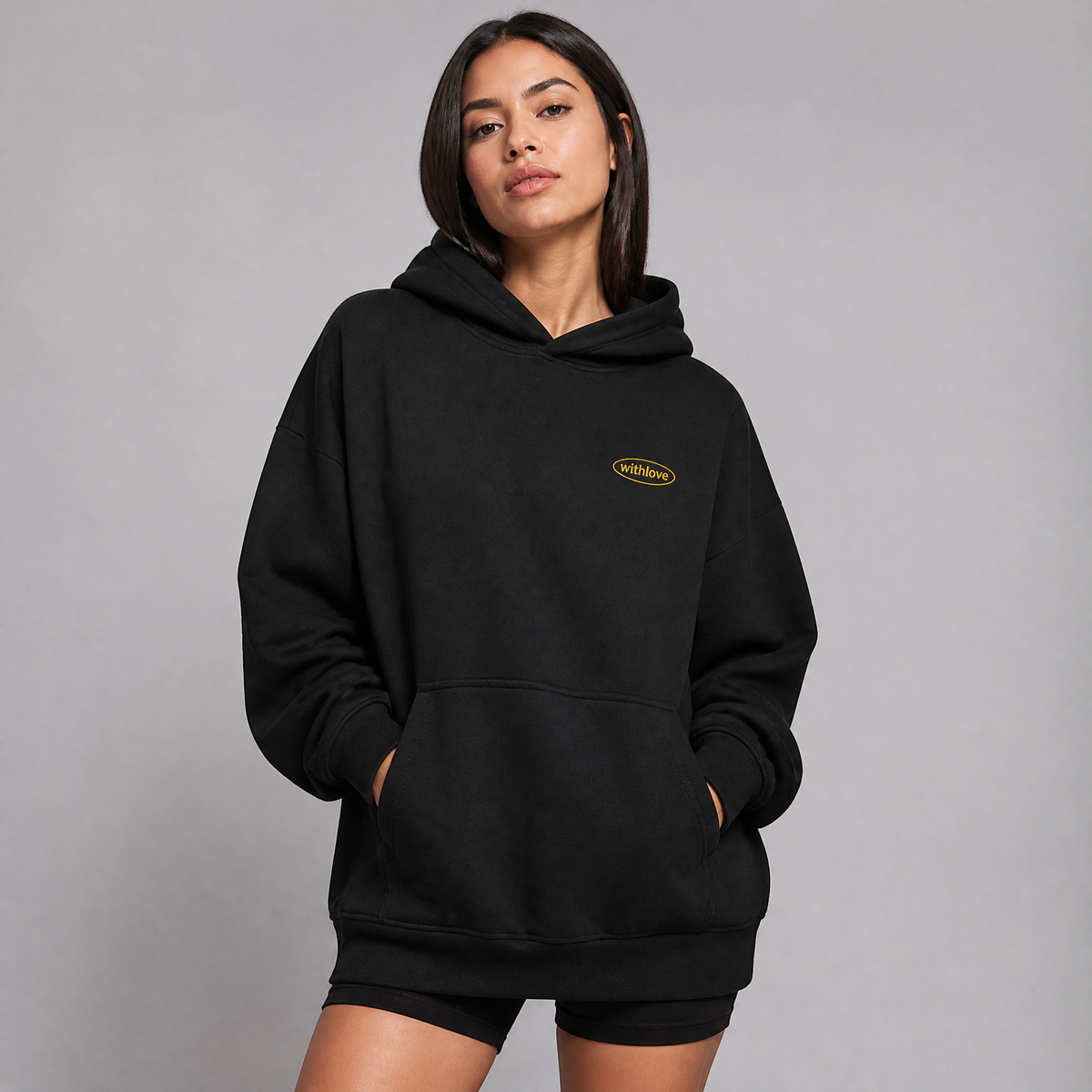 Women's Heavy Cotton Oversized Logo Hoodie