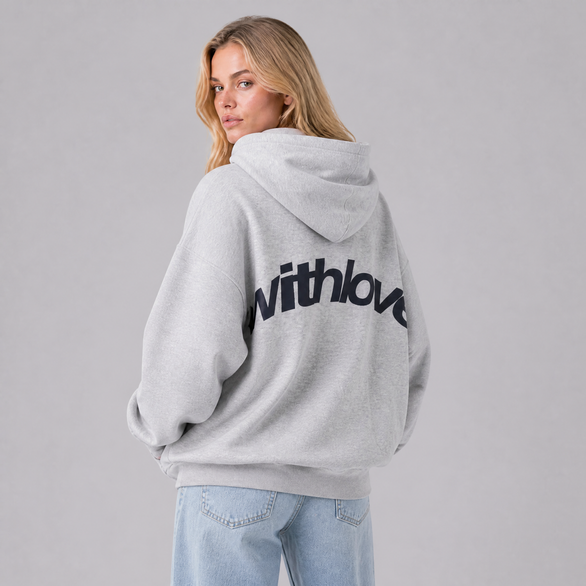 Women's Heavy Cotton Oversized Logo Hoodie