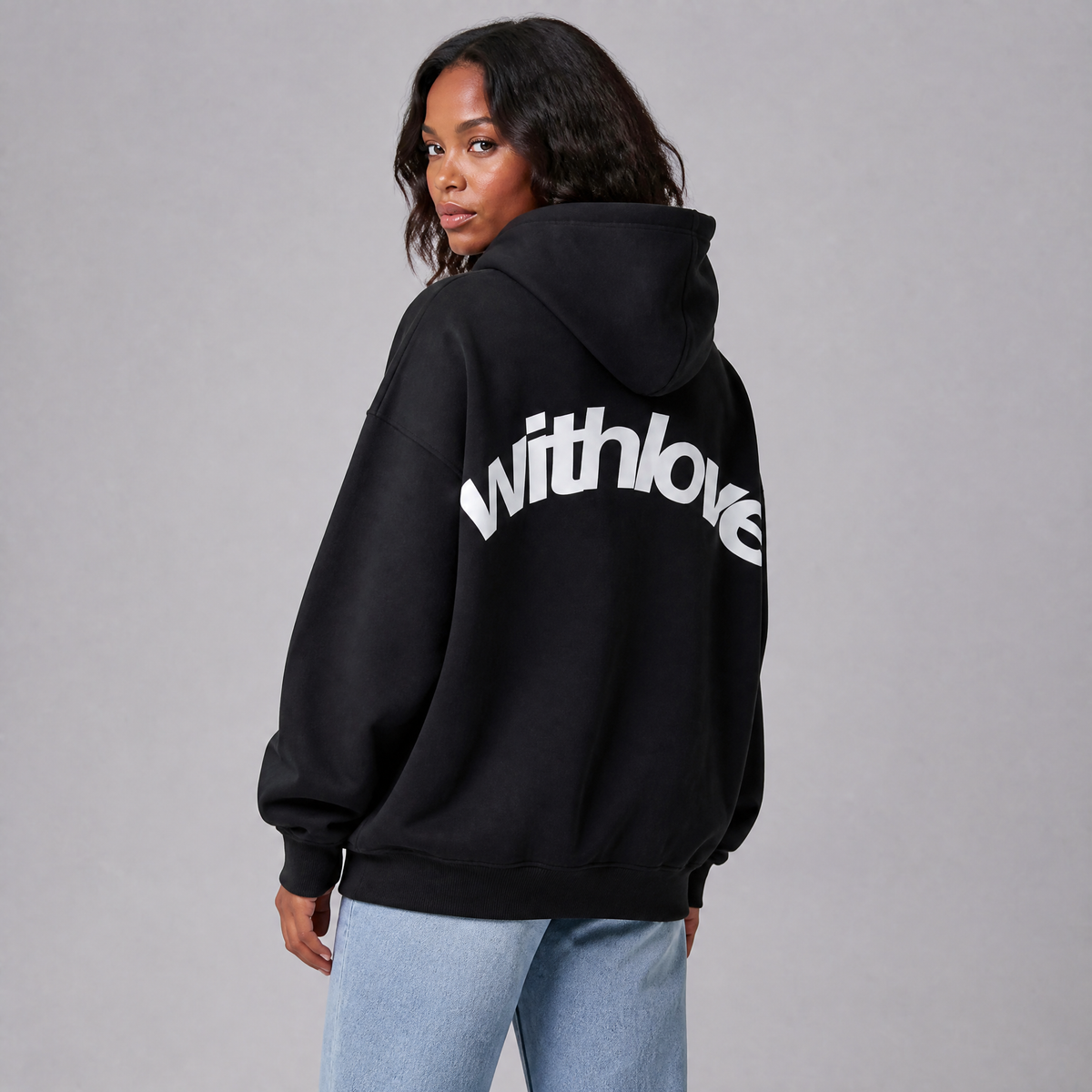 Women's Heavy Cotton Oversized Logo Hoodie