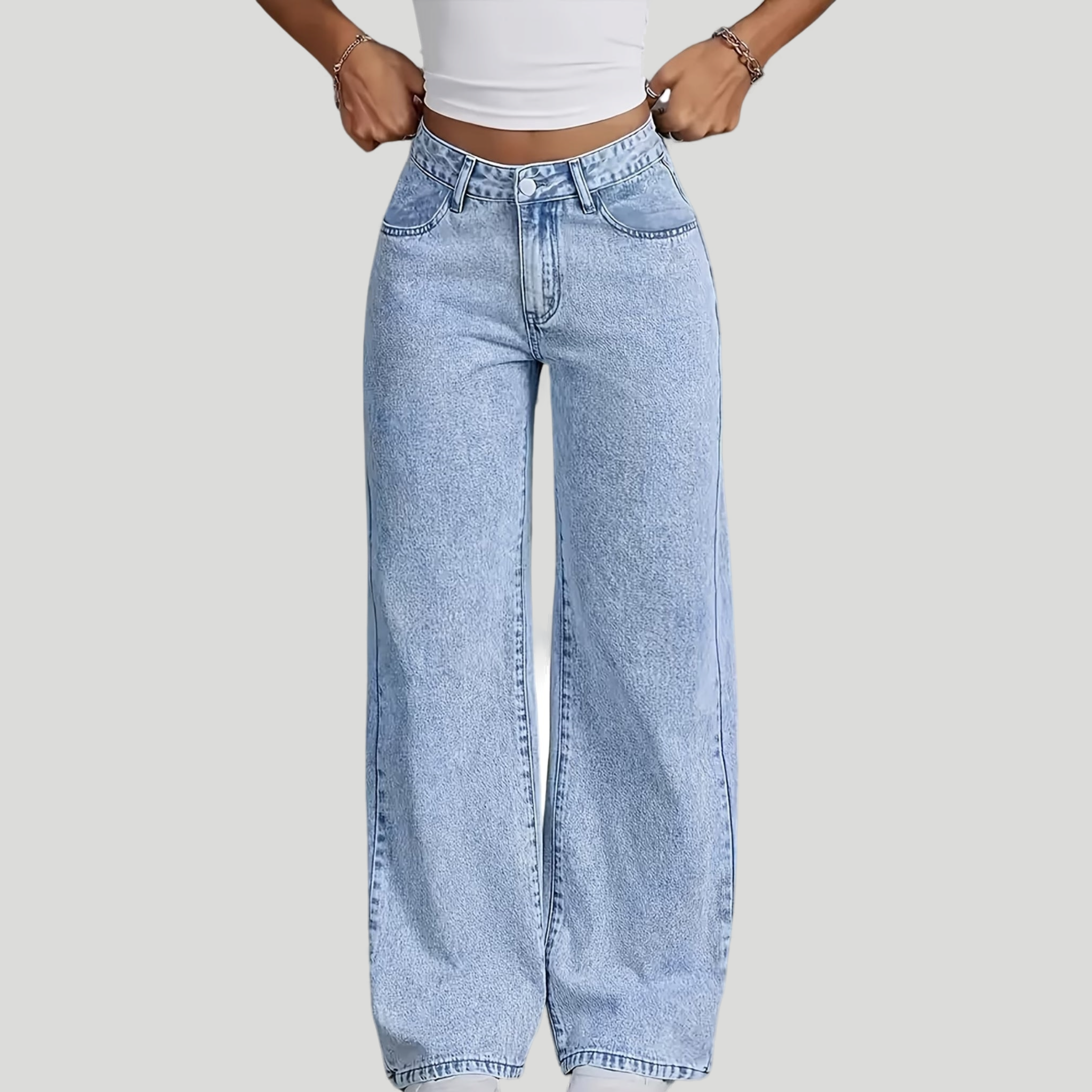 Women’s High-Waisted Flare Jeans With Five-Pocket Styling