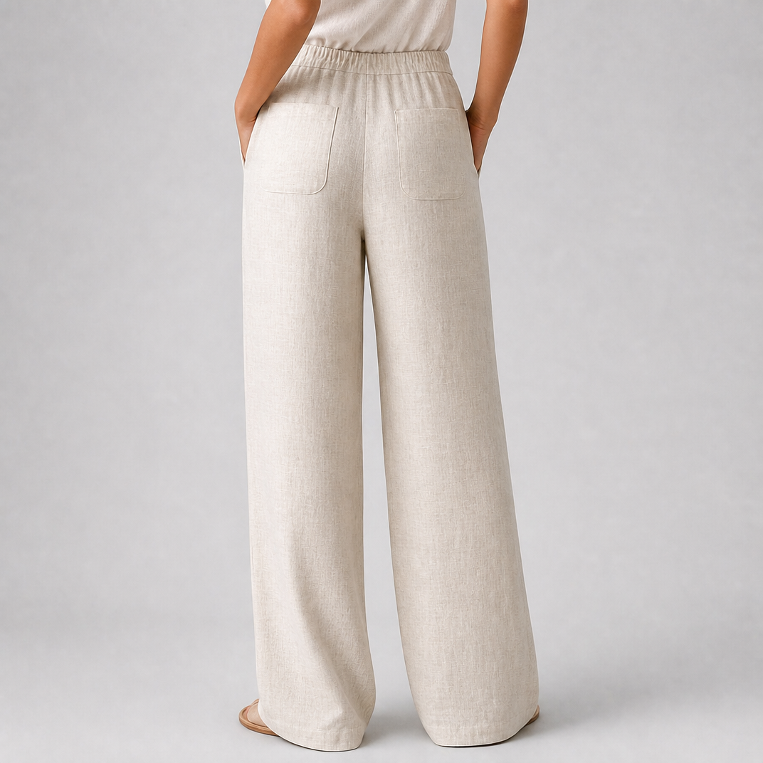 Women’s High-Waisted Wide-Leg Linen Trousers