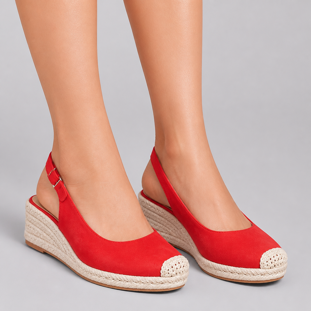 Women’s High Wedge Suede Espadrille Sandals