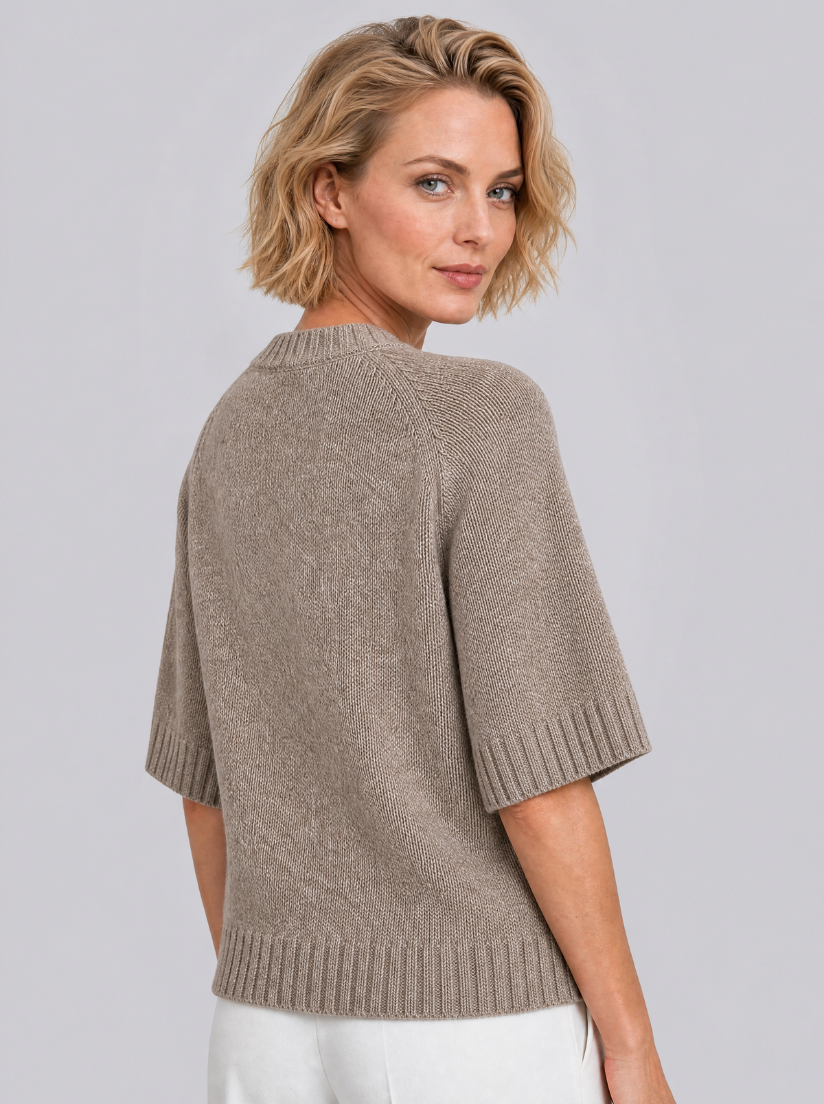 Women's Knit Short Sleeve Button Front Cardigan