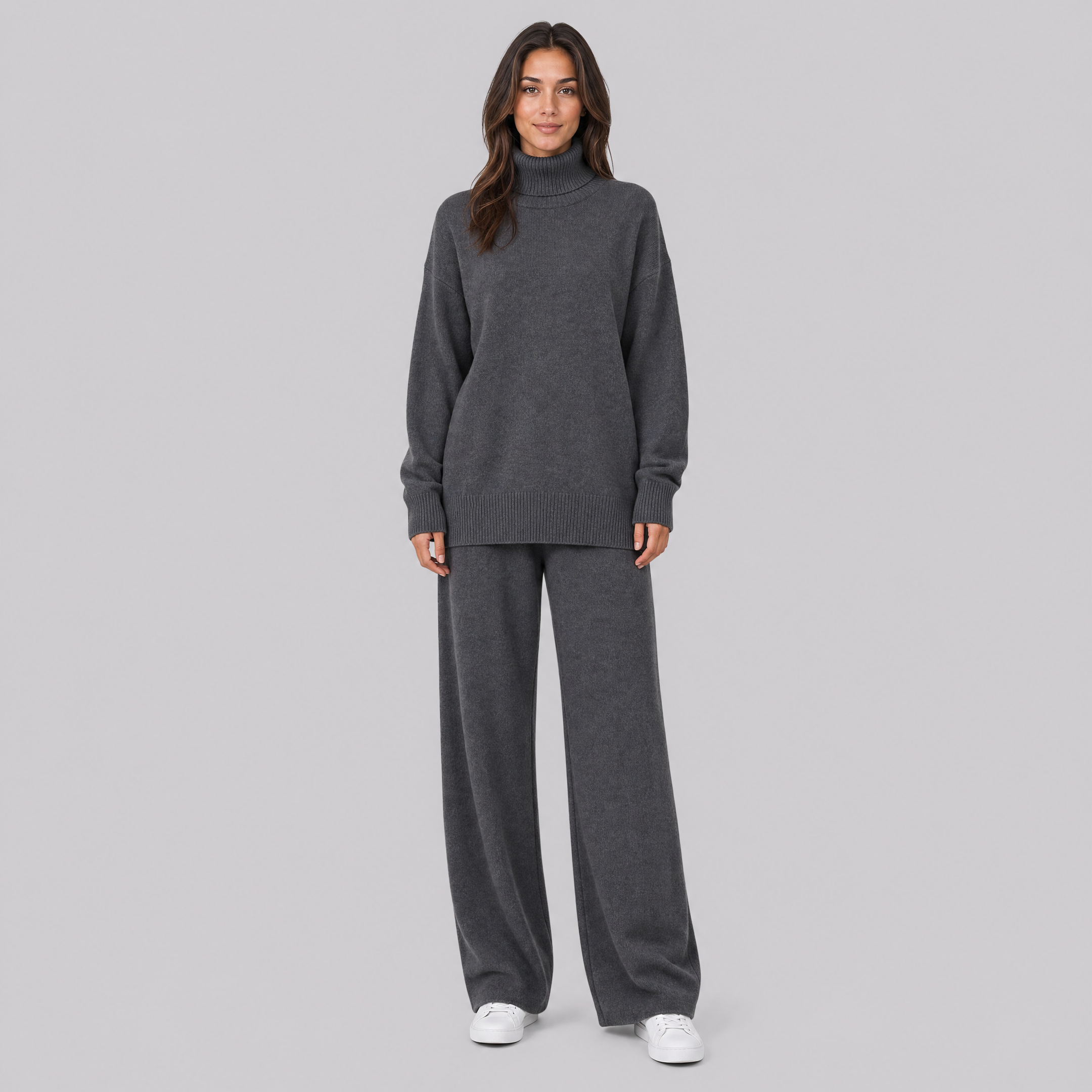 Women's Knitted Co-Ord Set – Loungewear Trouser Set